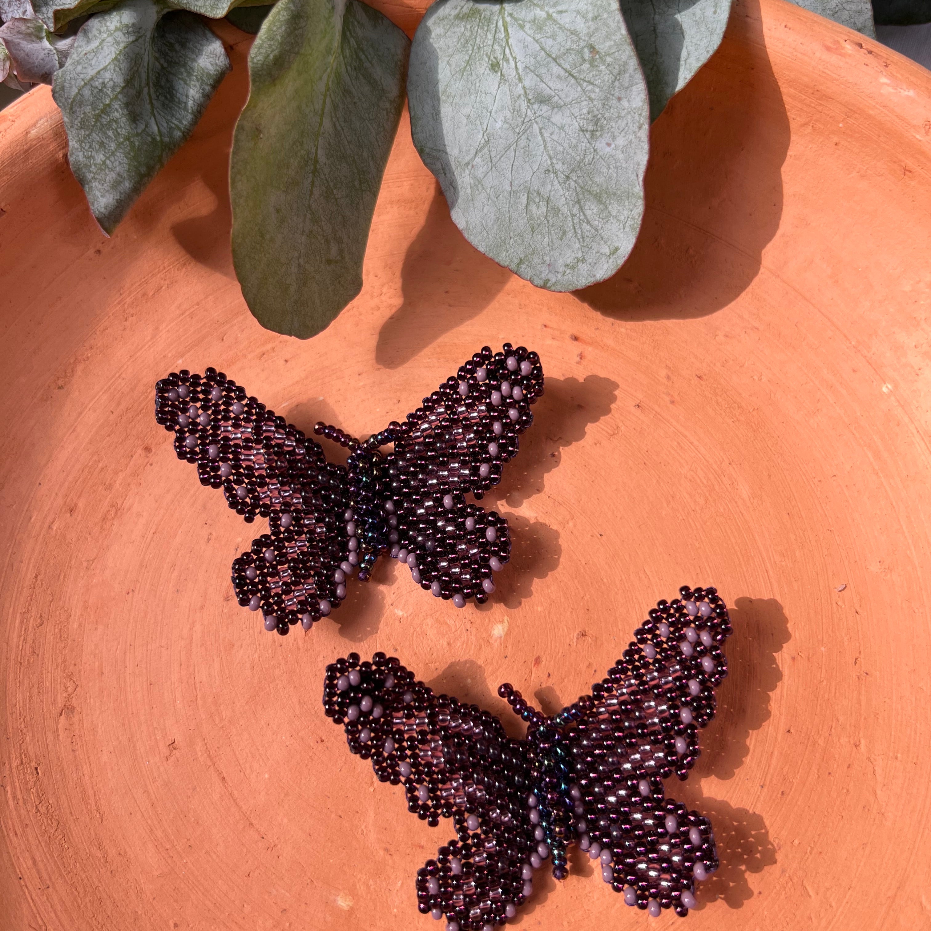 Mariposita ✻ Small Inga Butterfly Beaded Earrings