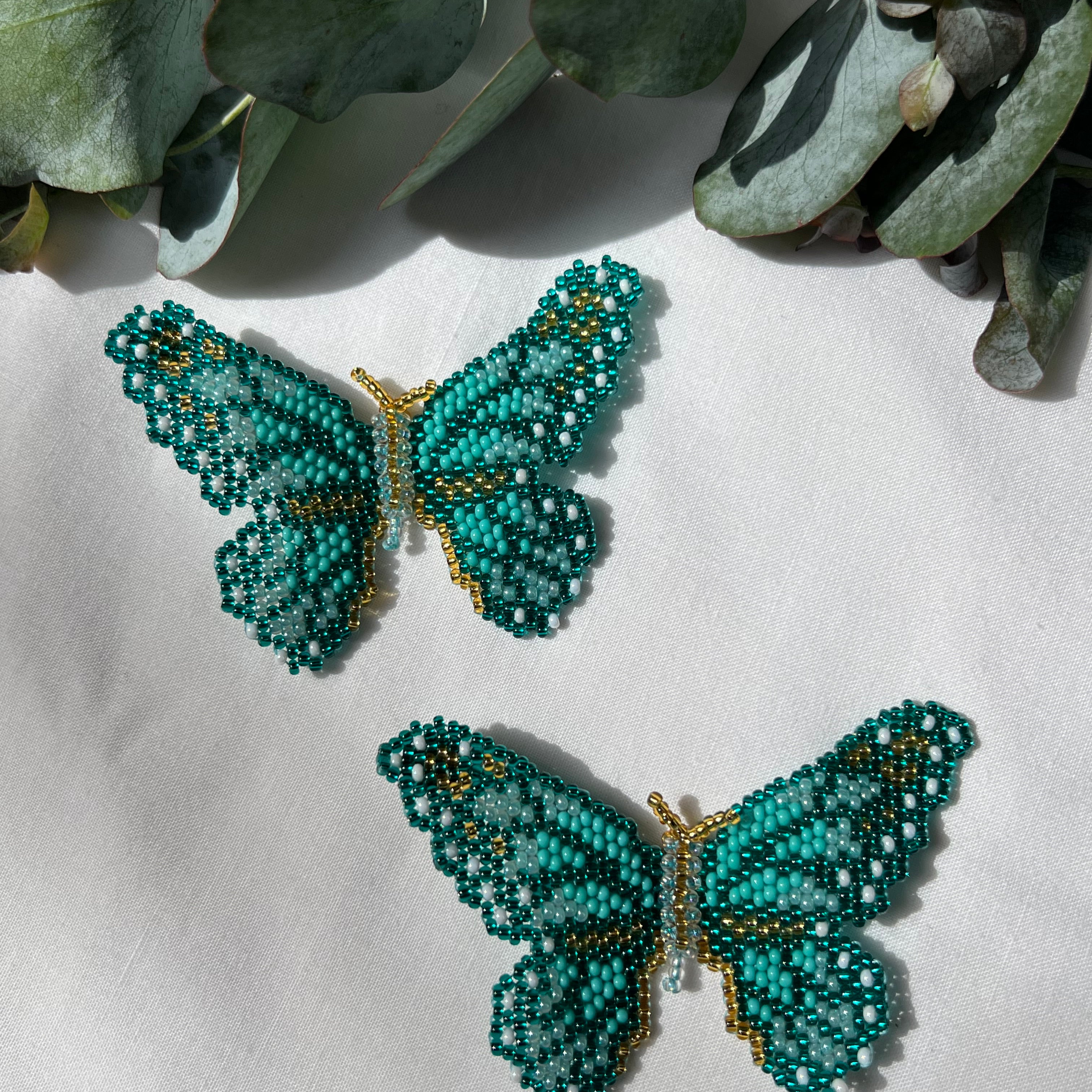 Mariposa ✻ Large Inga Butterfly Beaded Earrings