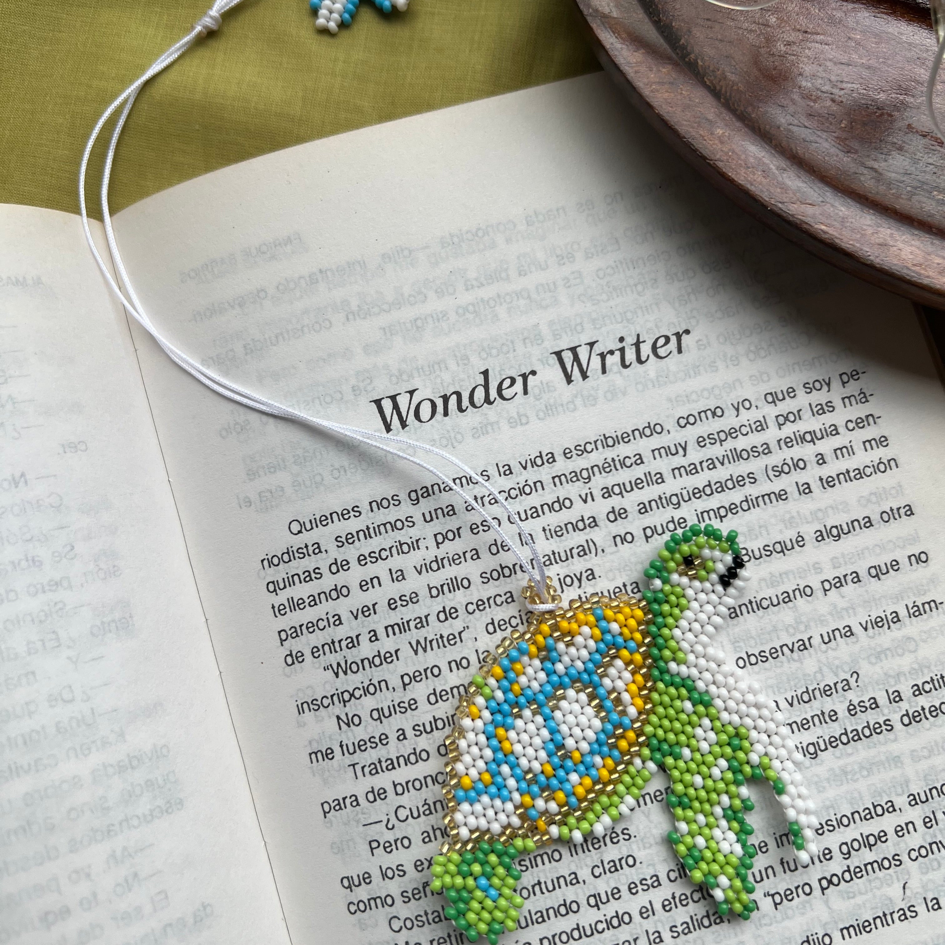Green Turtle Bookmark ✻ Hand Beaded by Embera Artisans