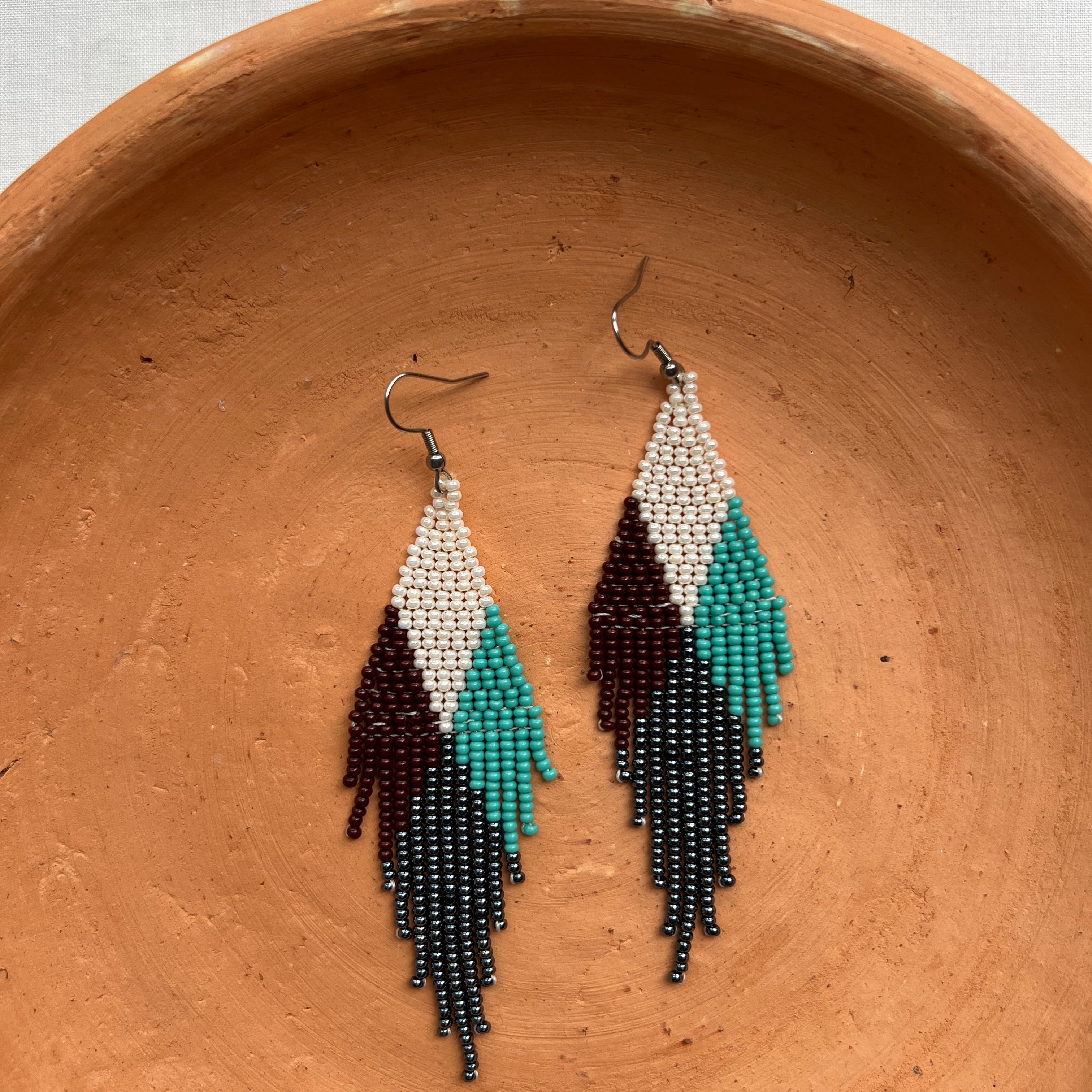 4 Corners ✻ Misak Beaded Earrings