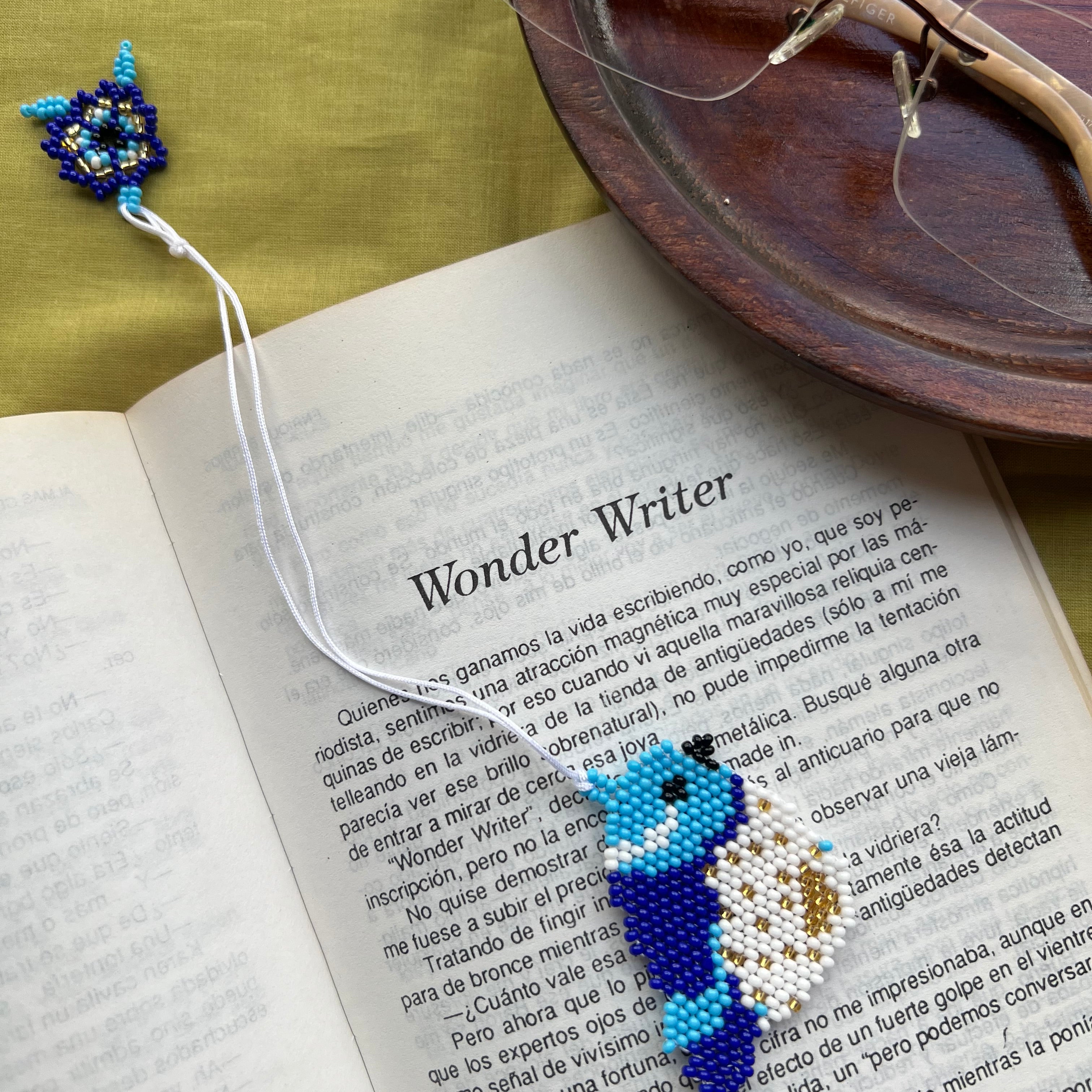 Blue Bird Bookmark ✻ Handmade by Embera Artisans