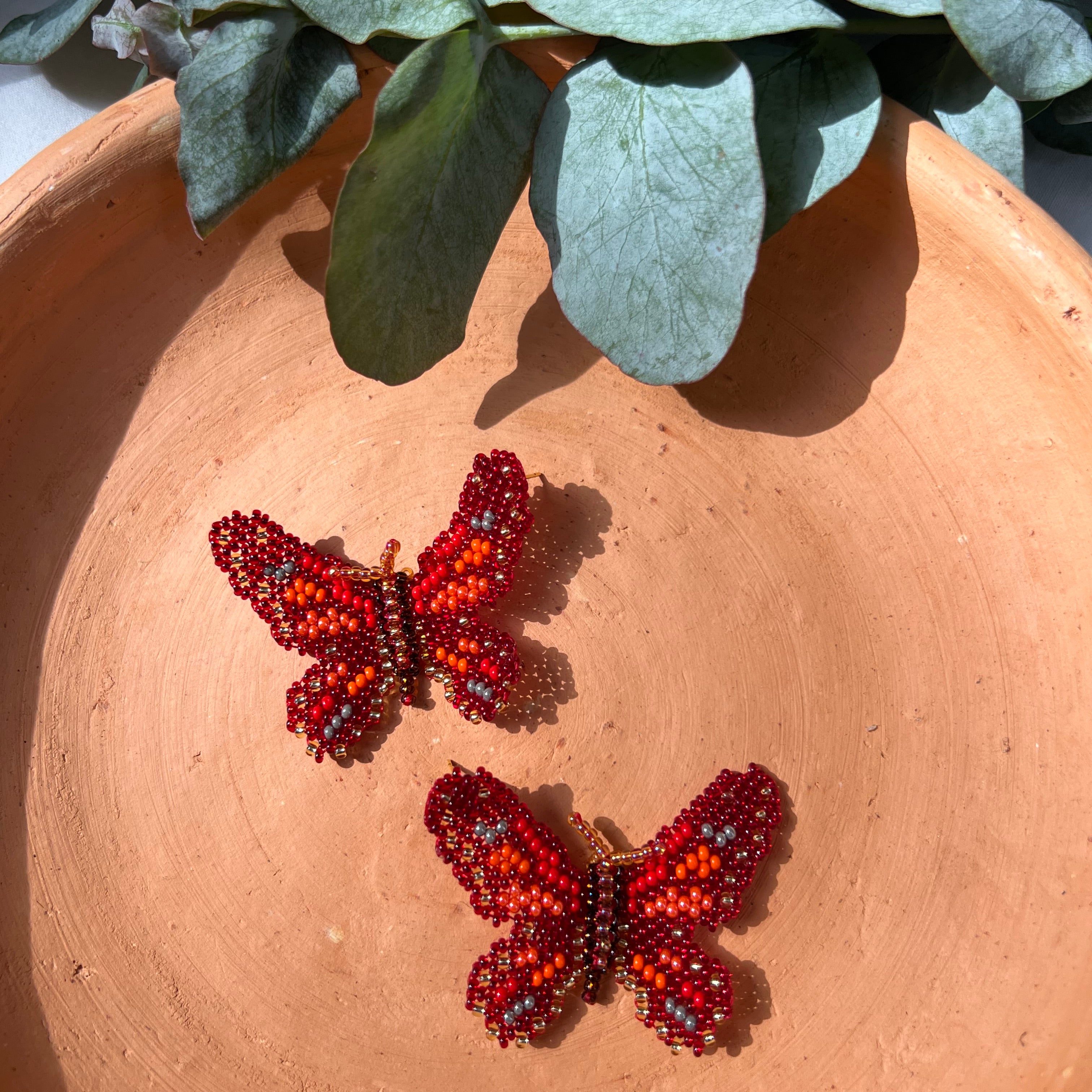 Mariposita ✻ Small Inga Butterfly Beaded Earrings