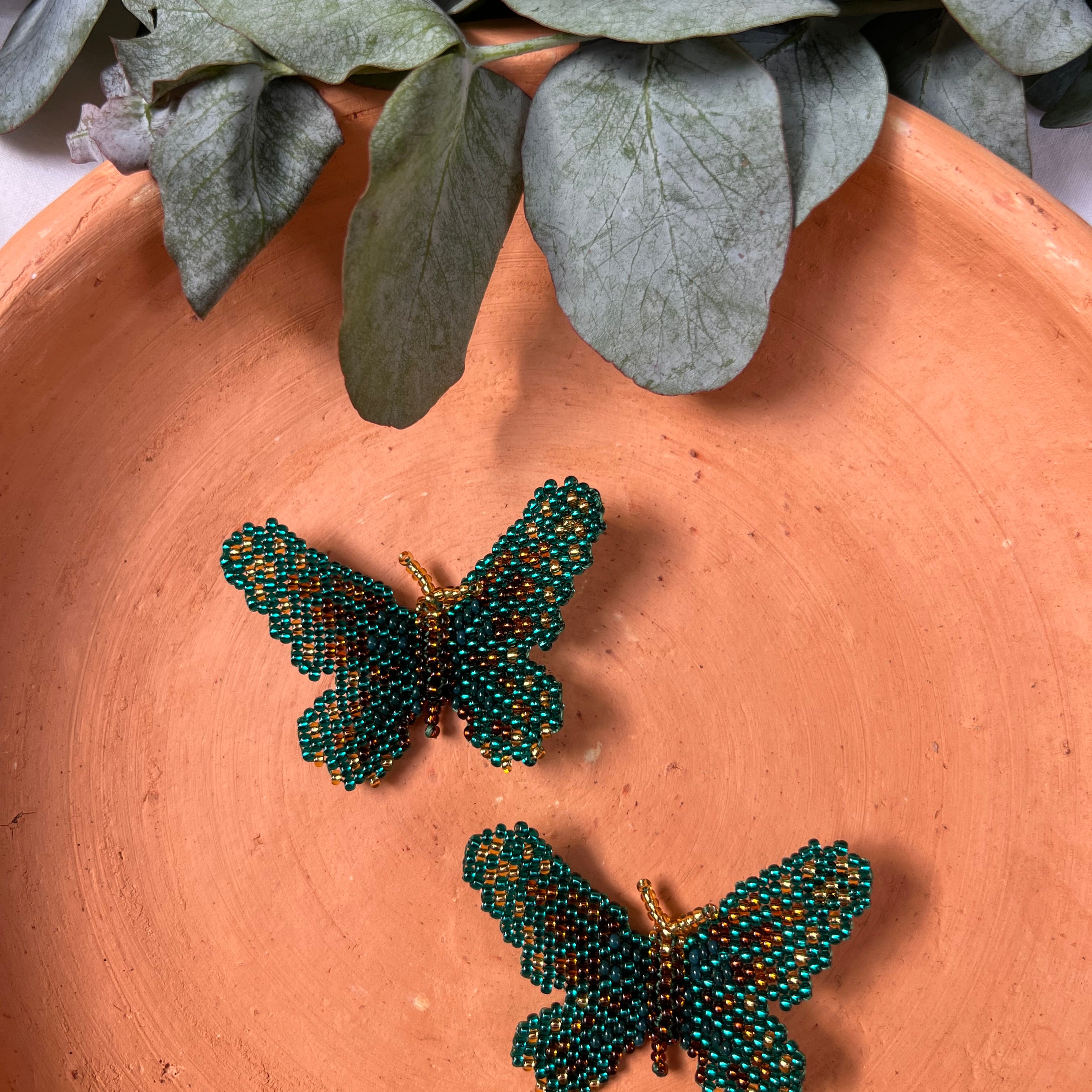 Mariposita ✻ Small Inga Butterfly Beaded Earrings