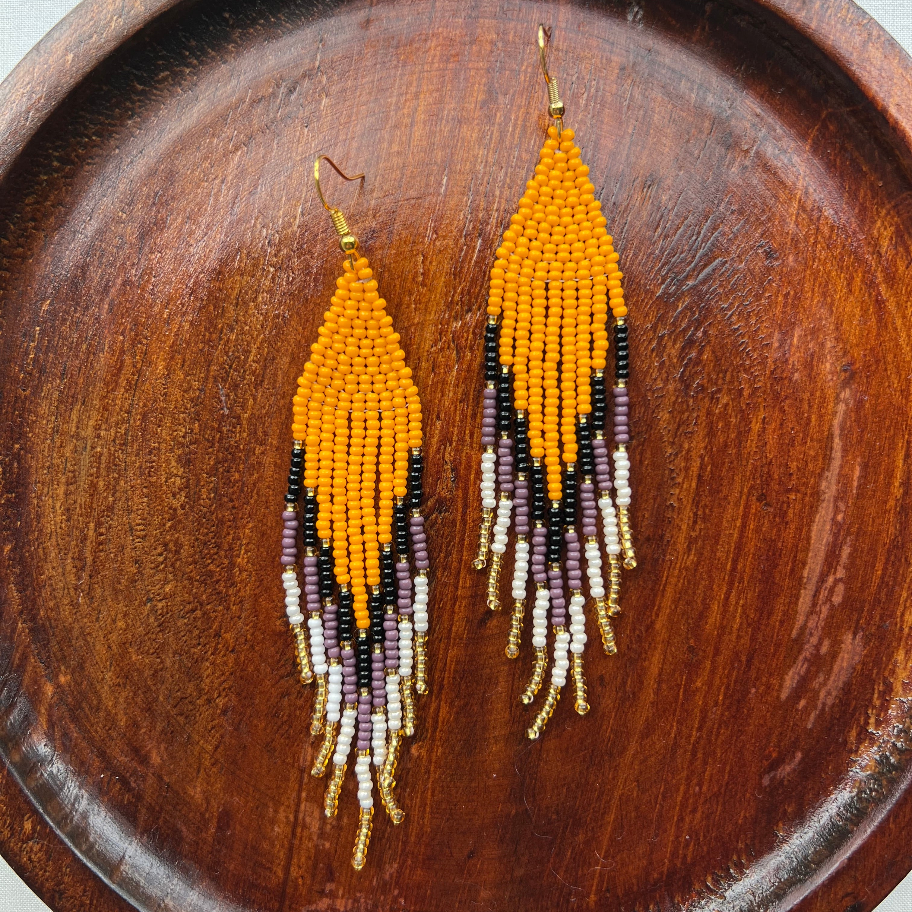 Violet Sunrise ✻ Misak Beaded Earrings