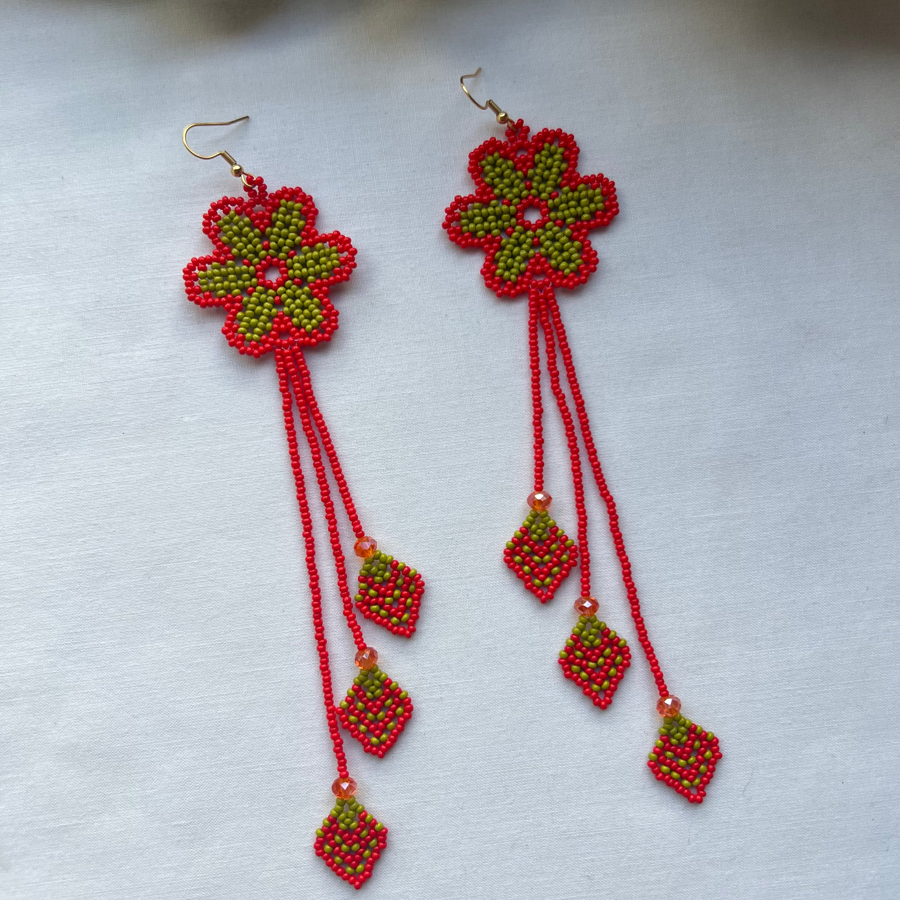 Arrow Bloom ✻ Embera Beaded Earrings