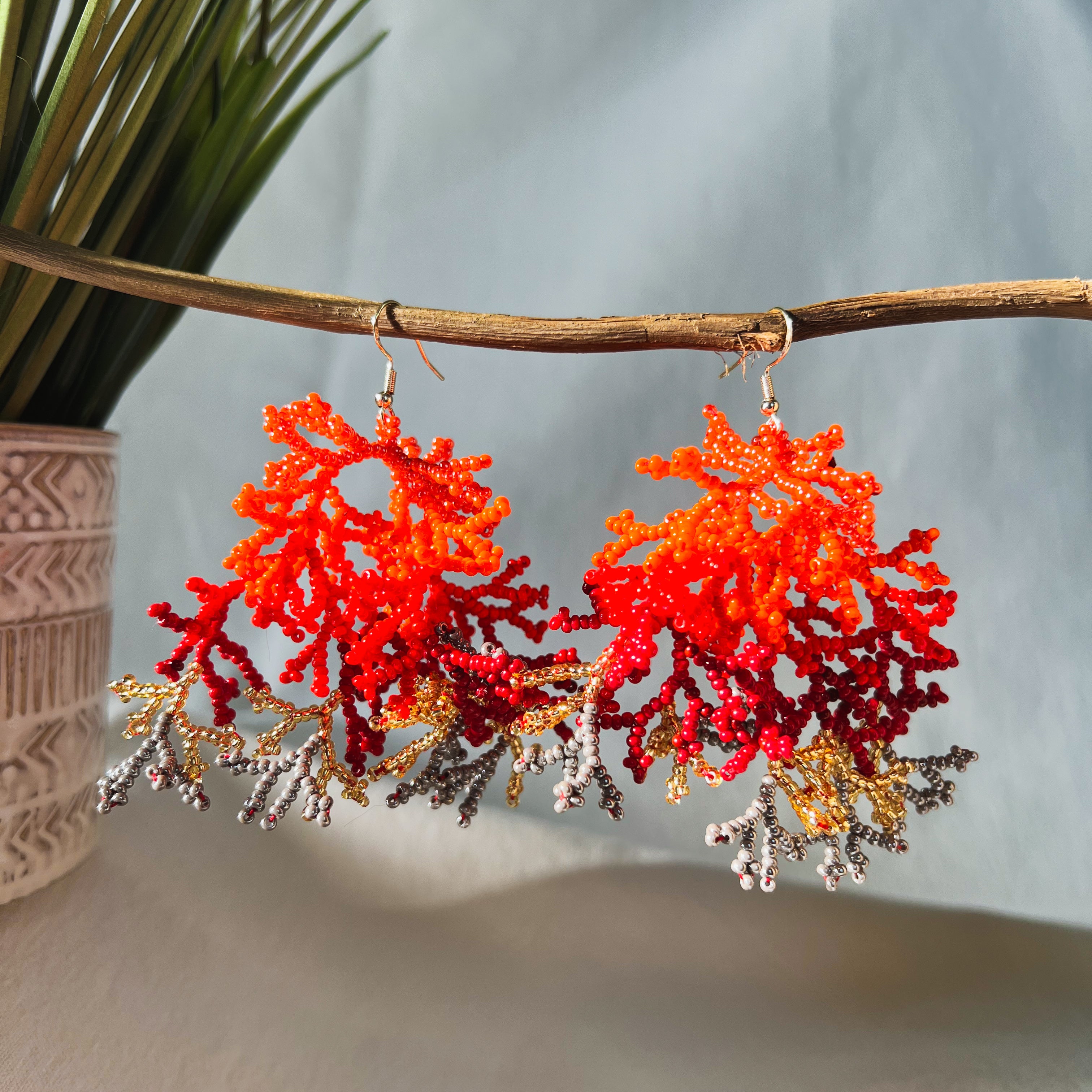 Corals ✻ Inga Beaded Earrings