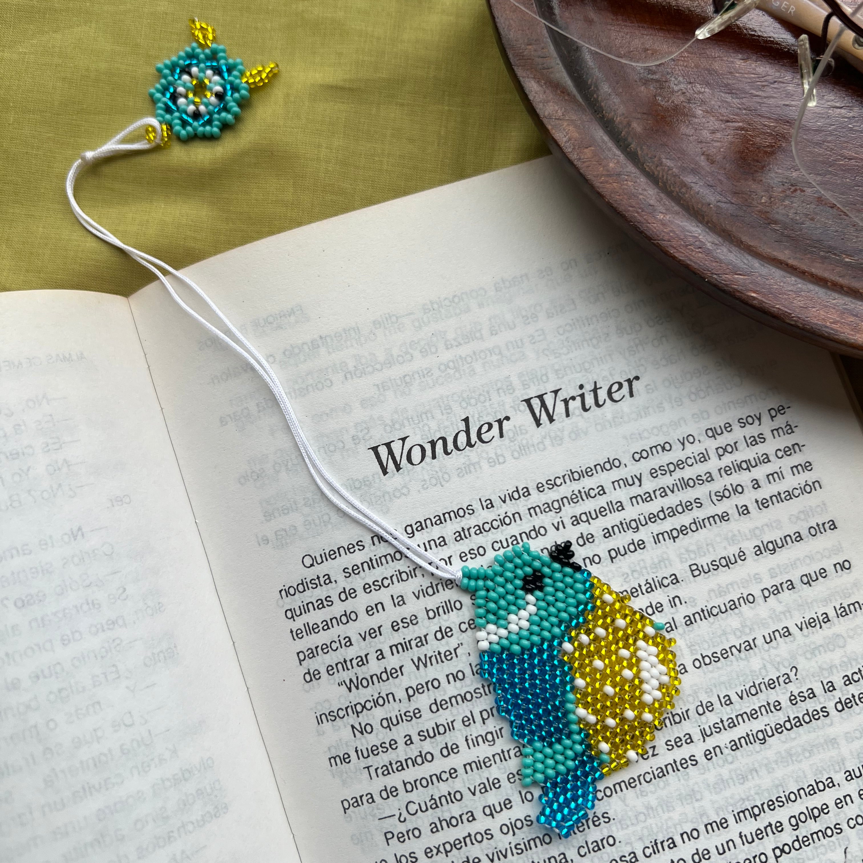 Turquoise Bird Bookmark ✻ Handmade by Embera Artisans