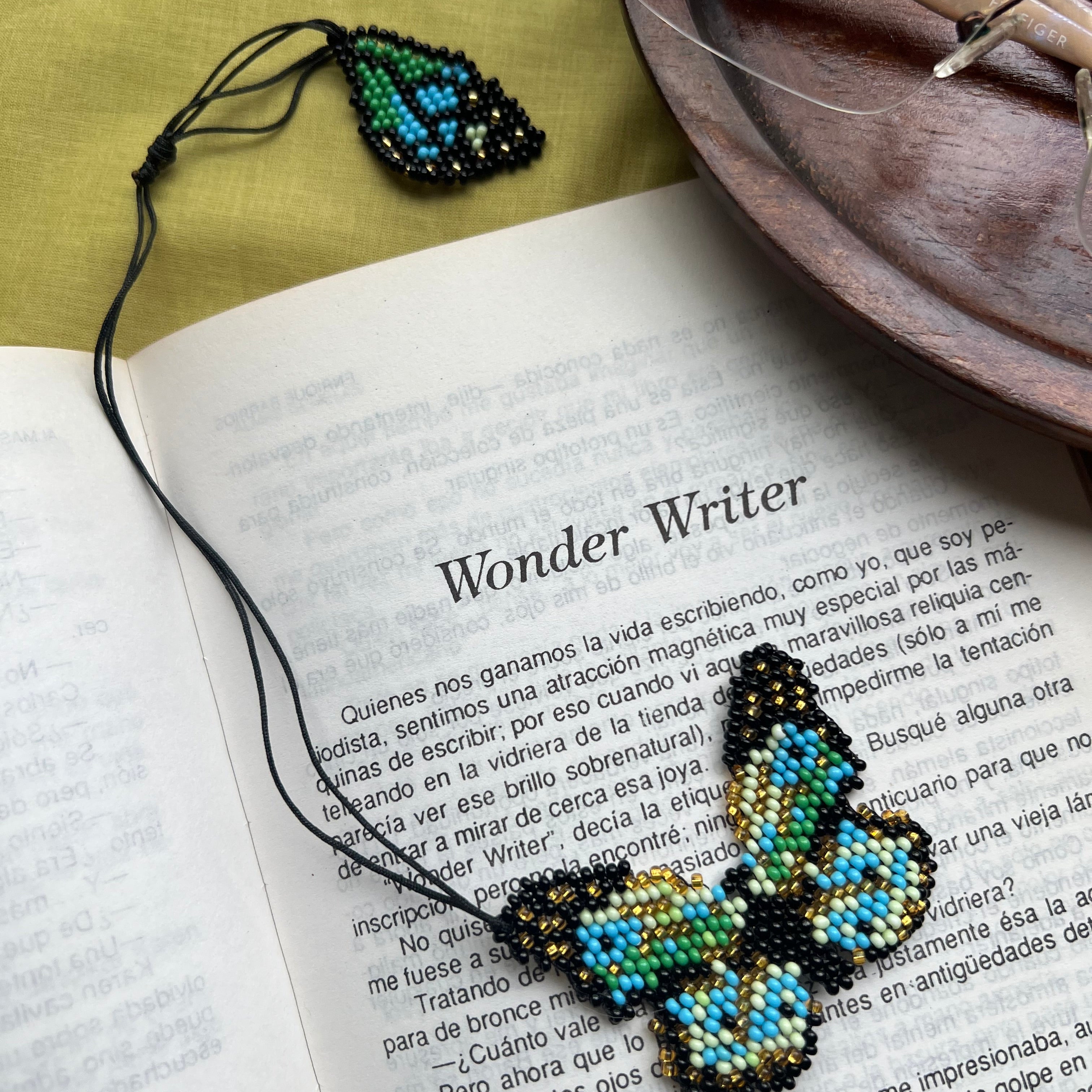 Blue Butterfly Bookmark ✻ Hand Beaded by Embera Artisans