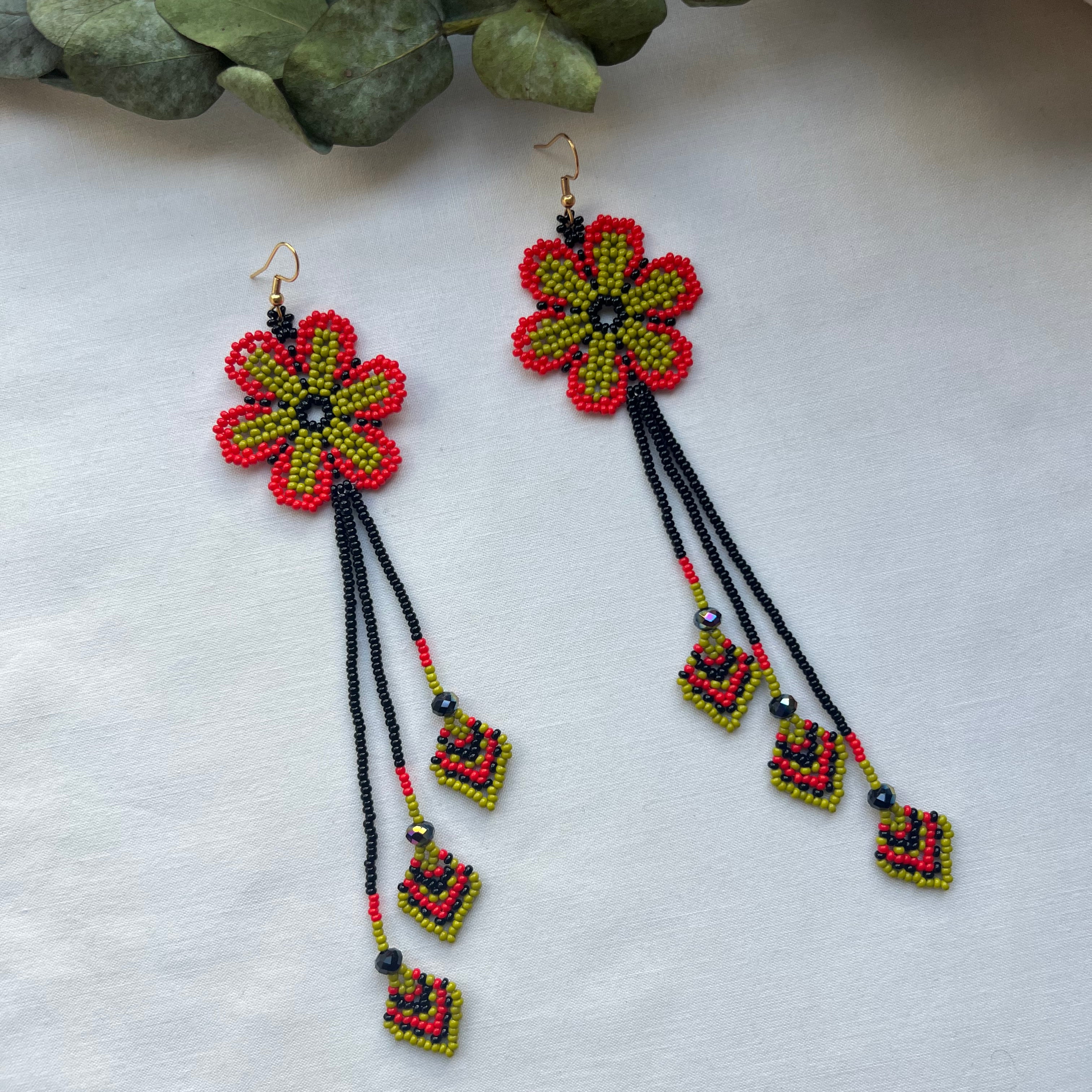 Arrow Bloom ✻ Embera Beaded Earrings