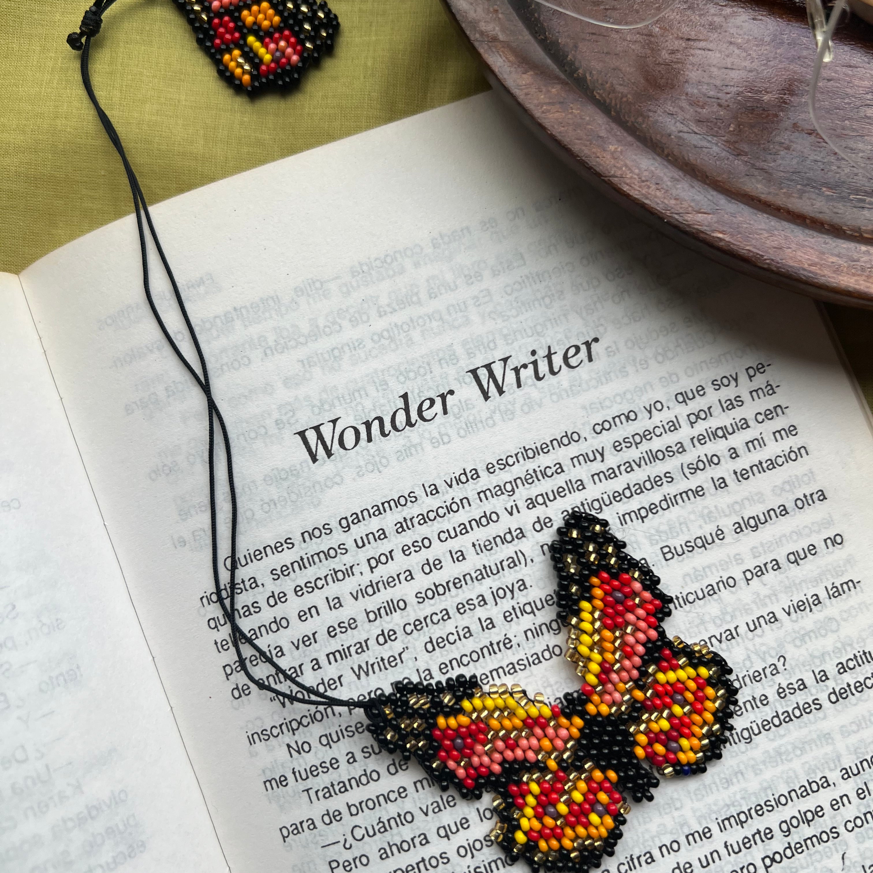 Red Butterfly Bookmark ✻ Hand Beaded by Embera Artisans