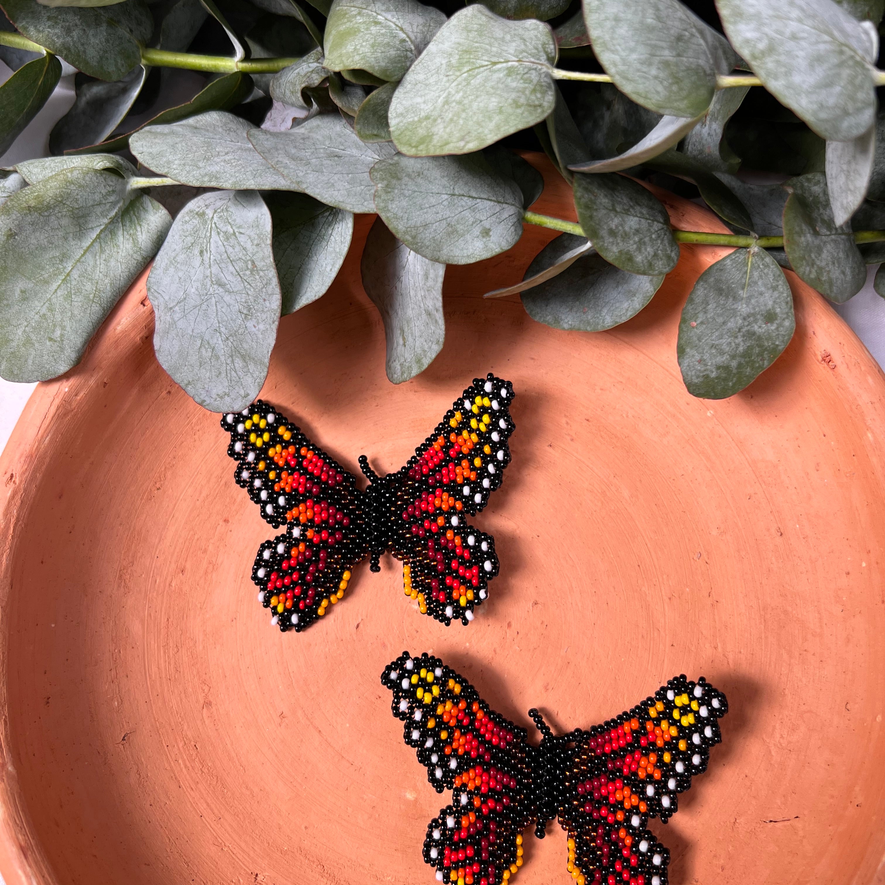 Mariposa ✻ Large Inga Butterfly Beaded Earrings