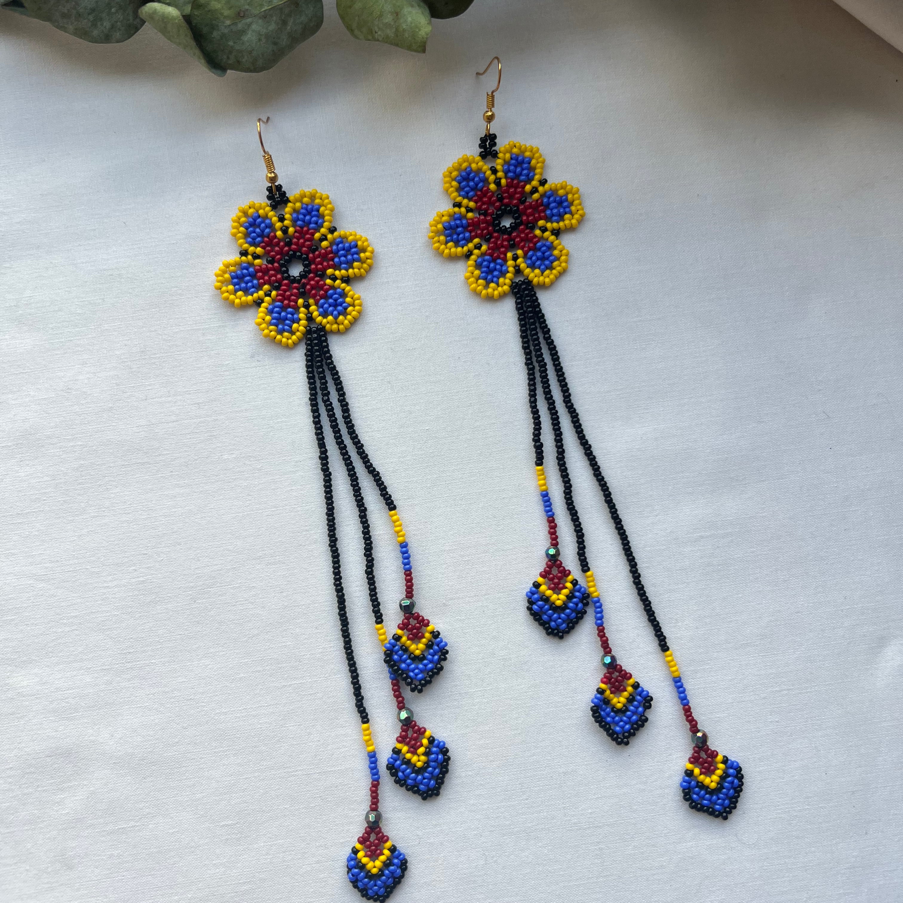 Arrow Bloom ✻ Embera Beaded Earrings