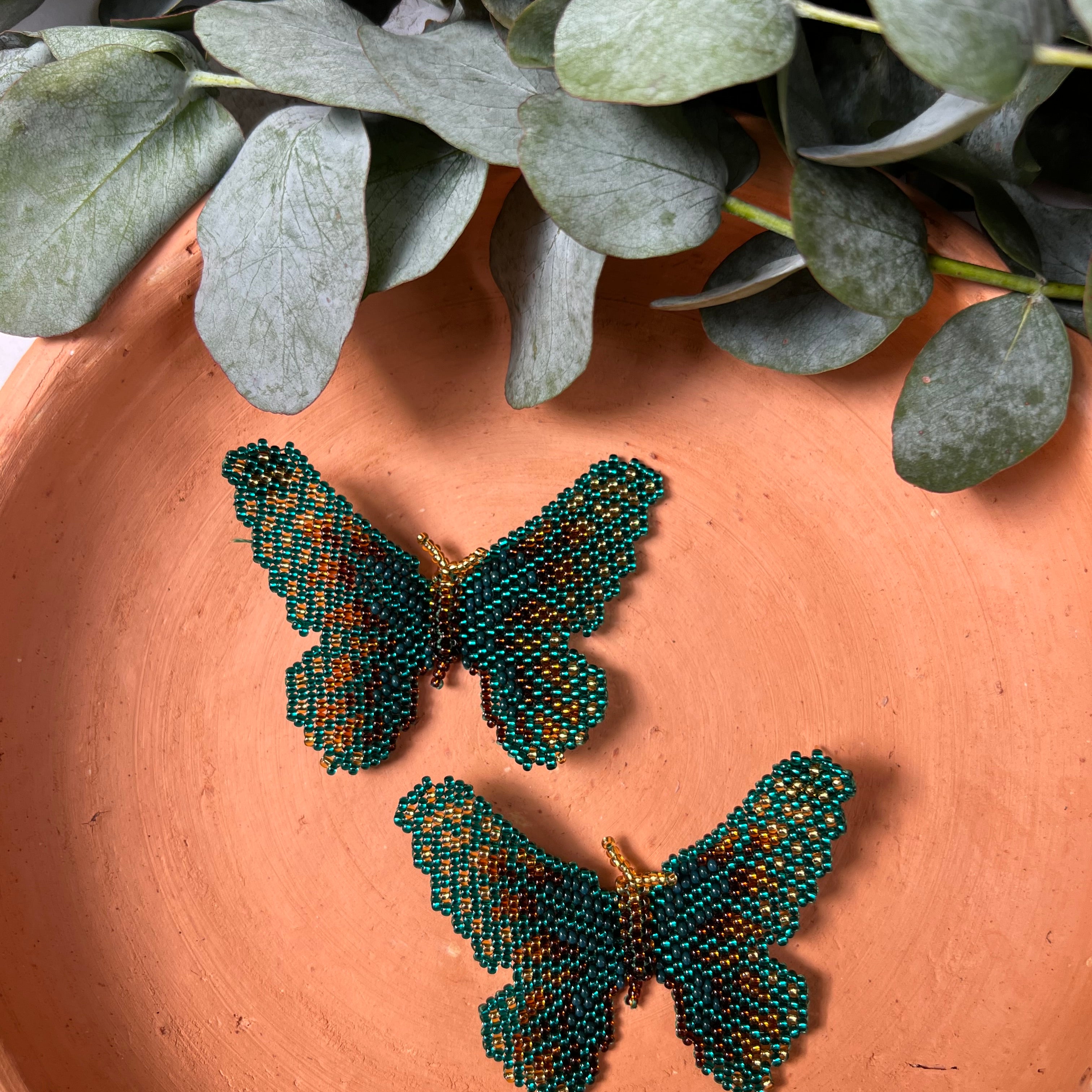 Mariposa ✻ Large Inga Butterfly Beaded Earrings