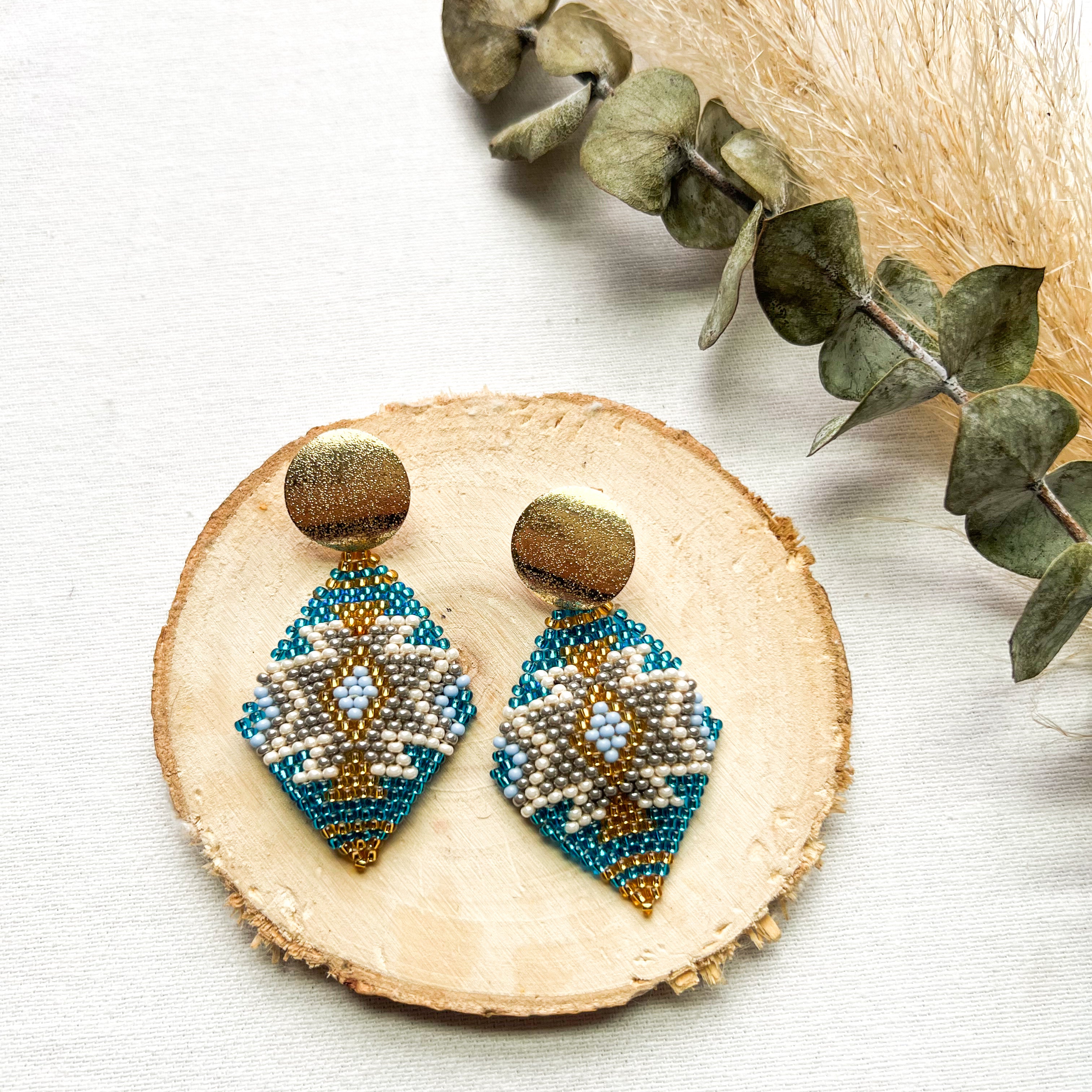 Diamante ✻ Misak Beaded Earrings
