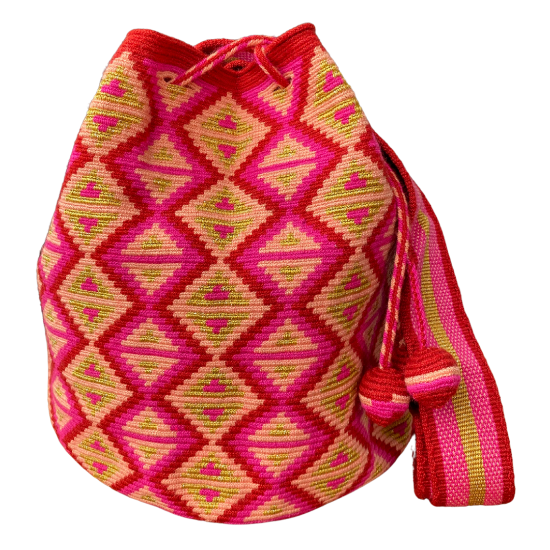 1 THREAD Pink ✻ Large Wayuu Mochila
