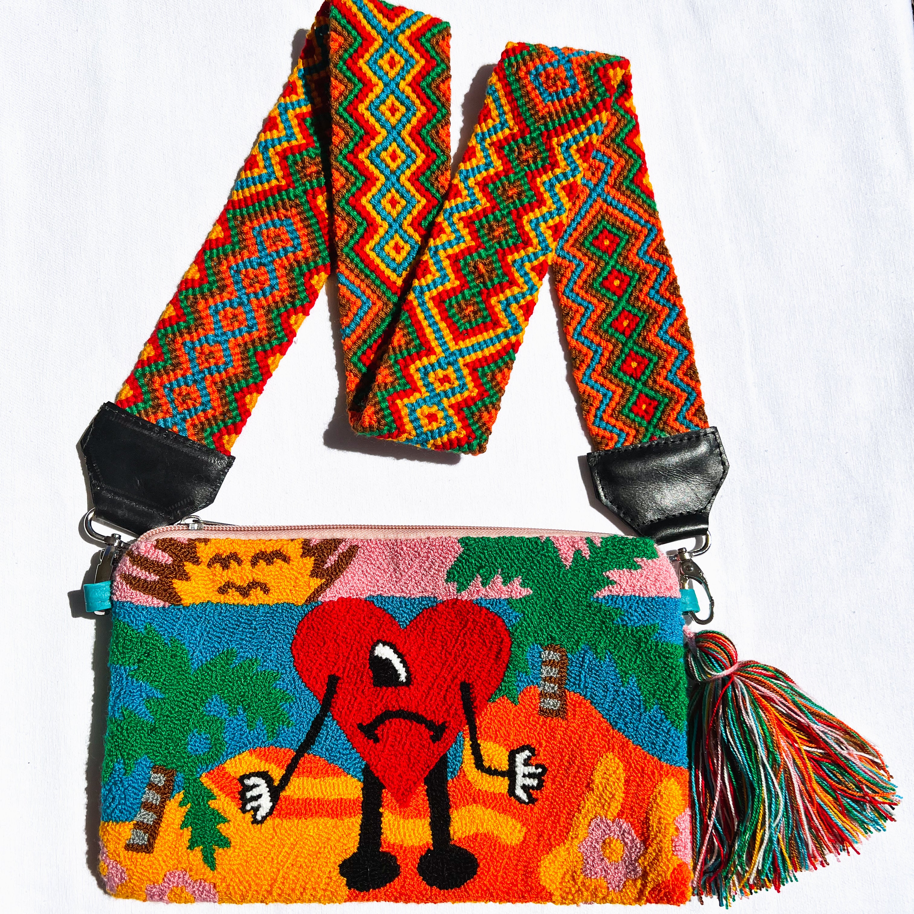 BAD BUNNY COLLECTION ✻ Large Wayuu Clutch with Strap