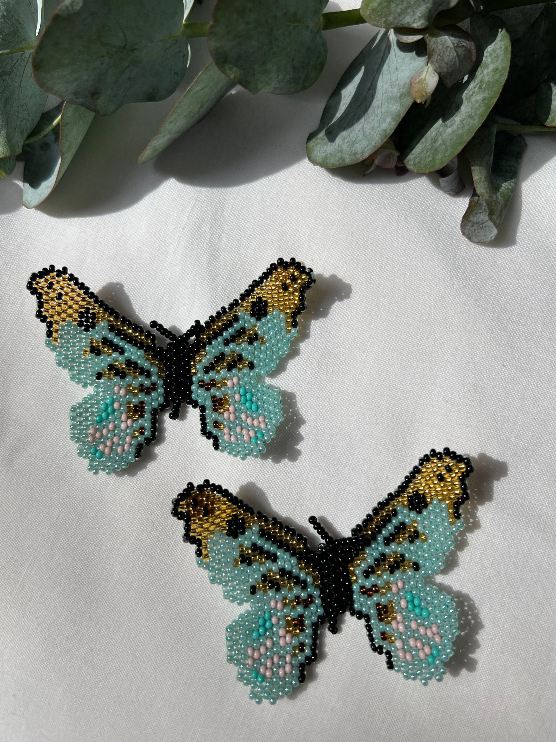 Mariposa ✻ Large Inga Butterfly Beaded Earrings