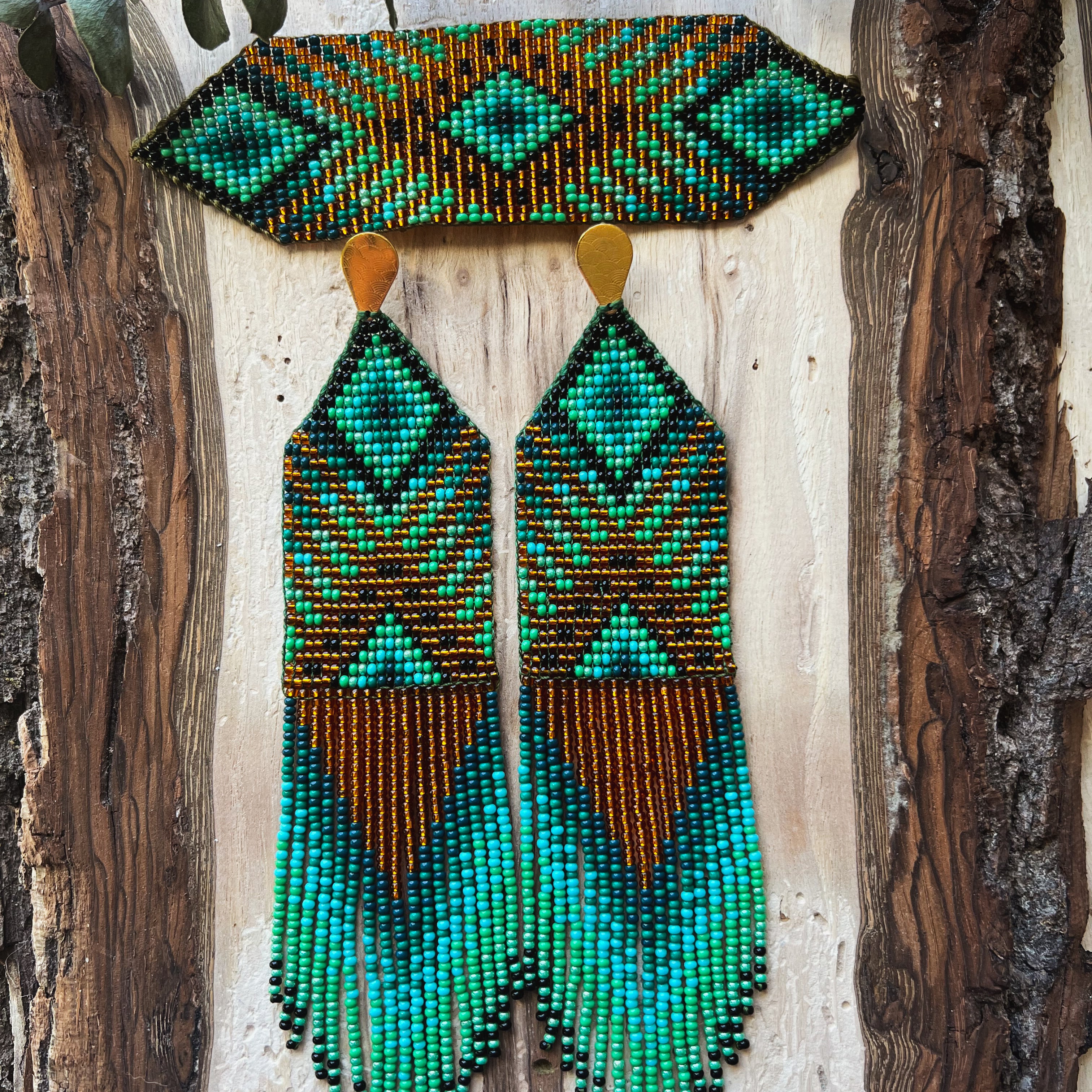 Sol Set ✻ Inga Beaded Earrings + Bracelet Set