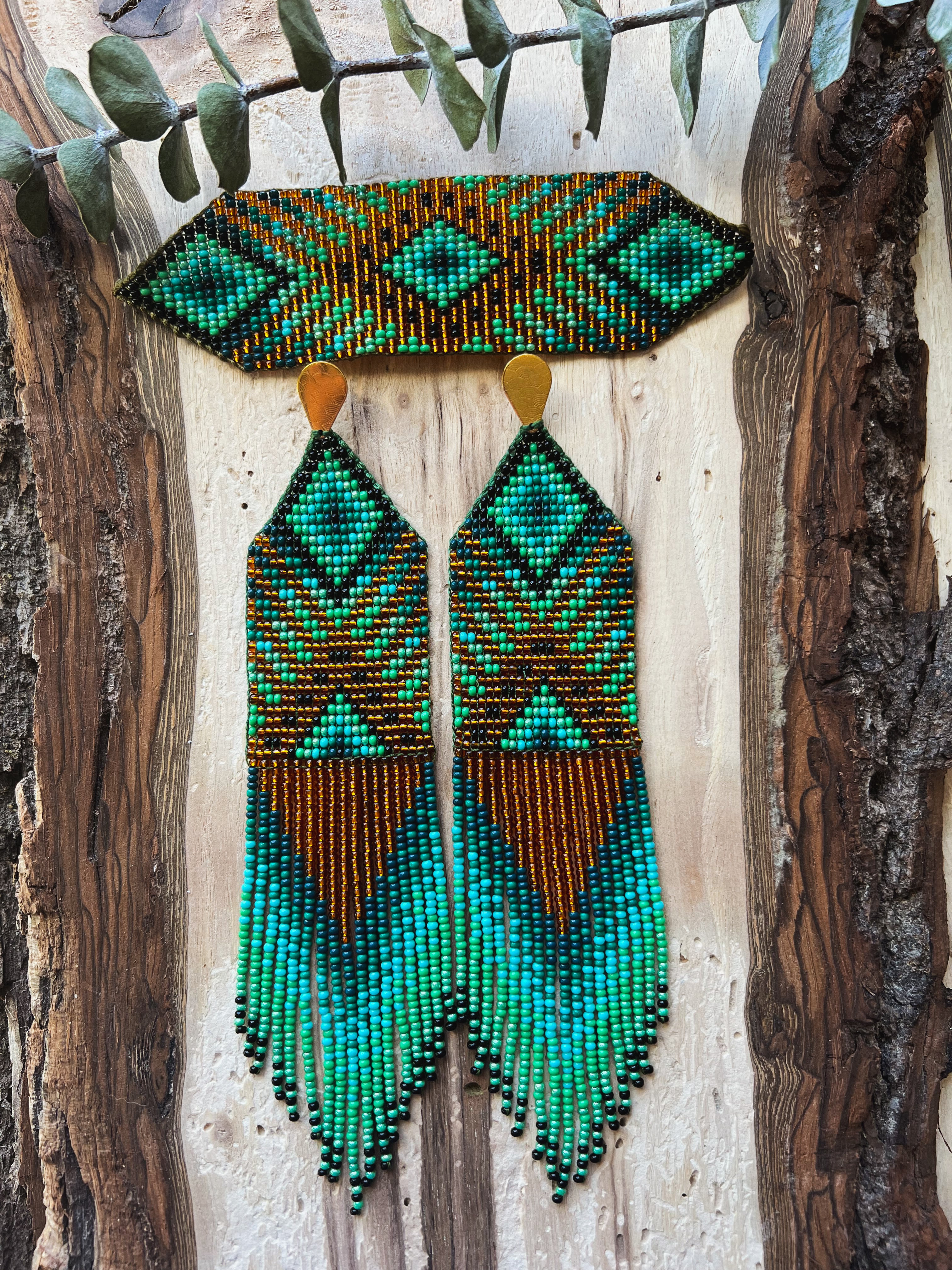 Sol Set ✻ Inga Beaded Earrings + Bracelet Set