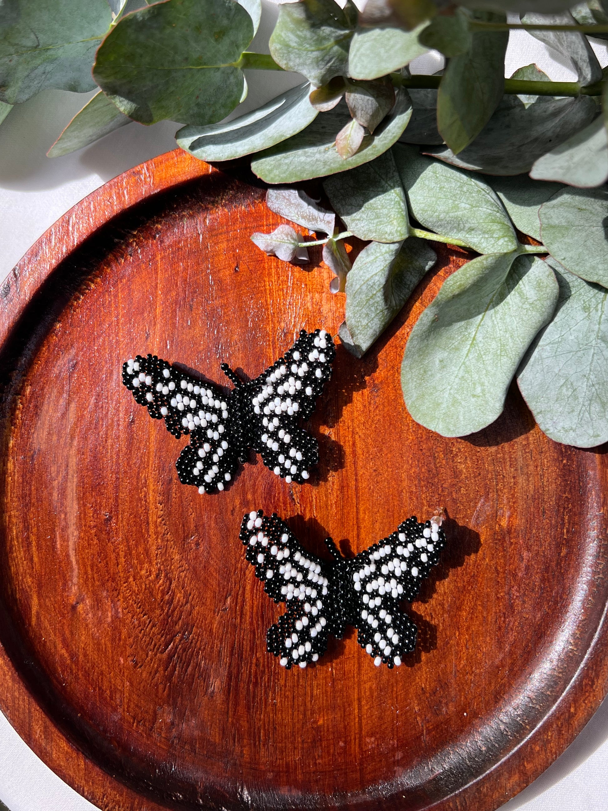 Mariposita ✻ Small Inga Butterfly Beaded Earrings