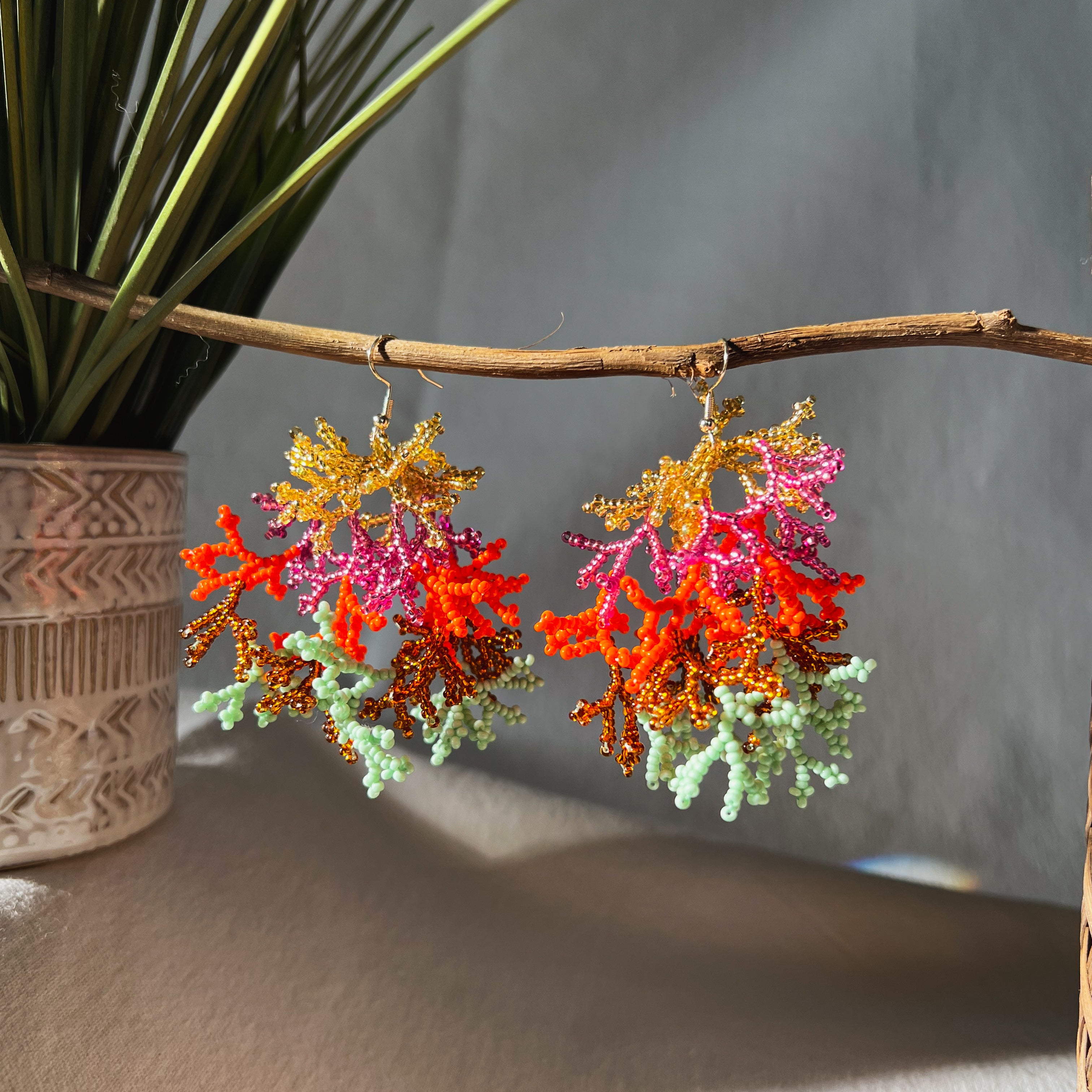 Corals ✻ Inga Beaded Earrings