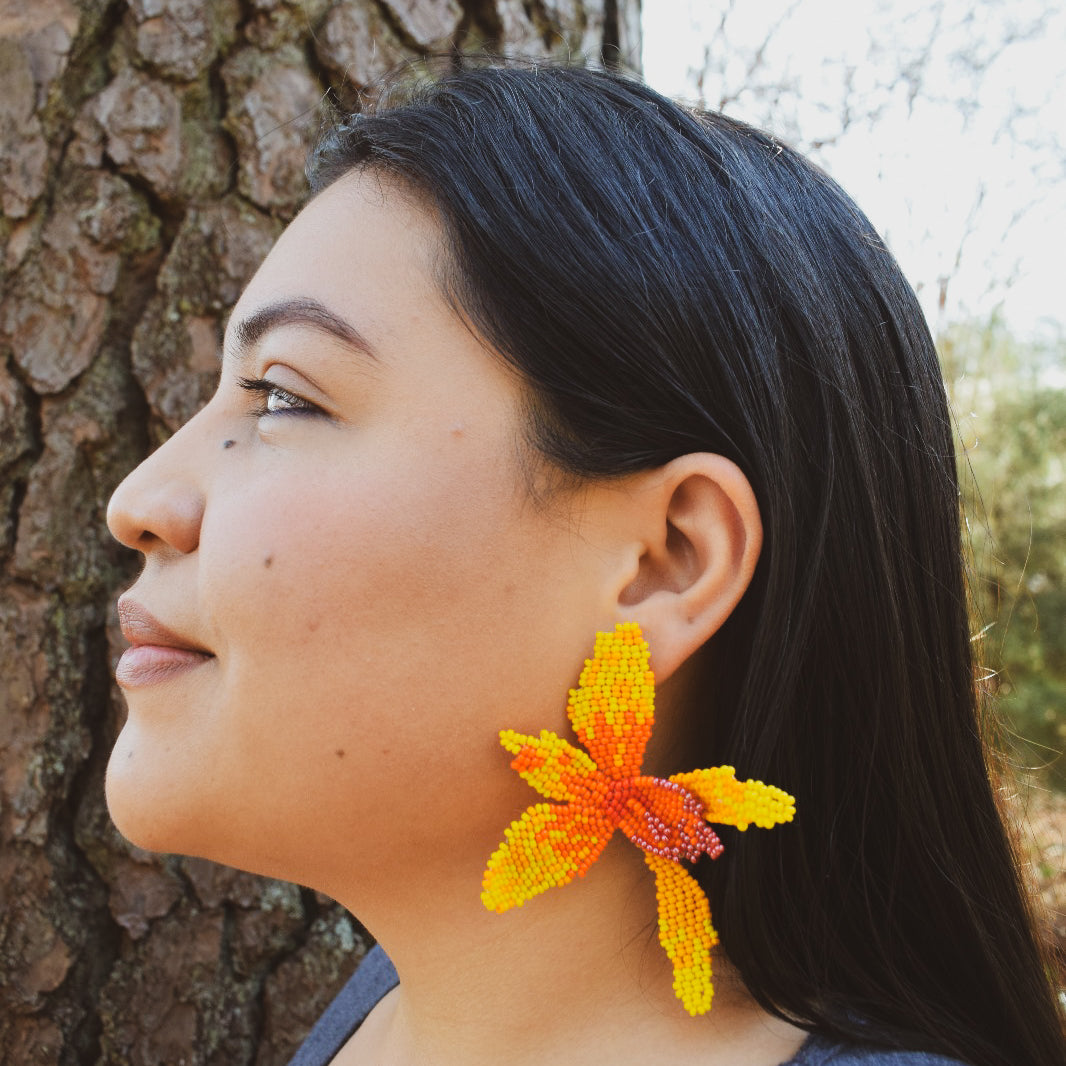 Orquídea ✻ Embera Beaded Earrings