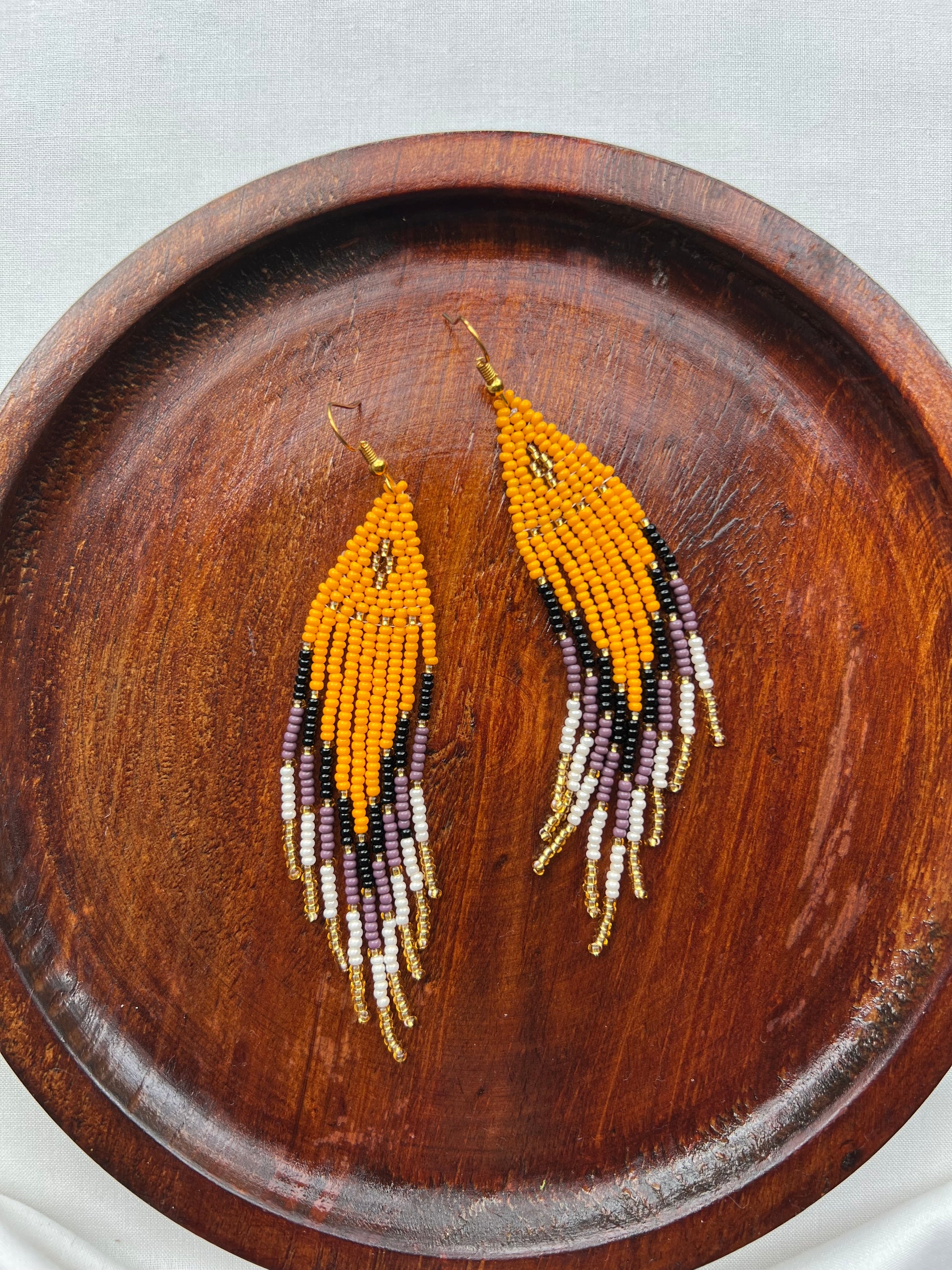 Violet Sunrise ✻ Misak Beaded Earrings