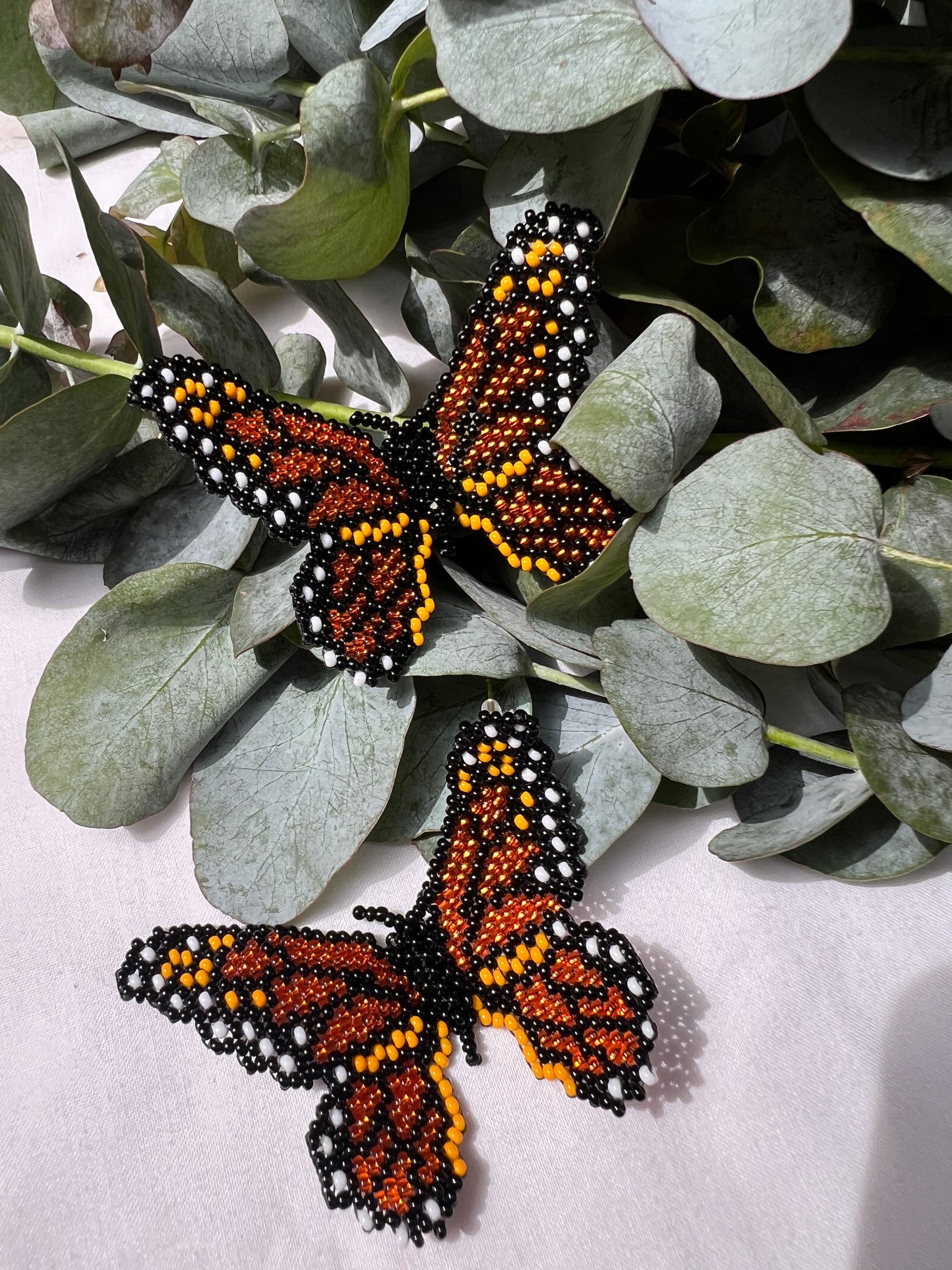 Mariposa ✻ Large Inga Butterfly Beaded Earrings