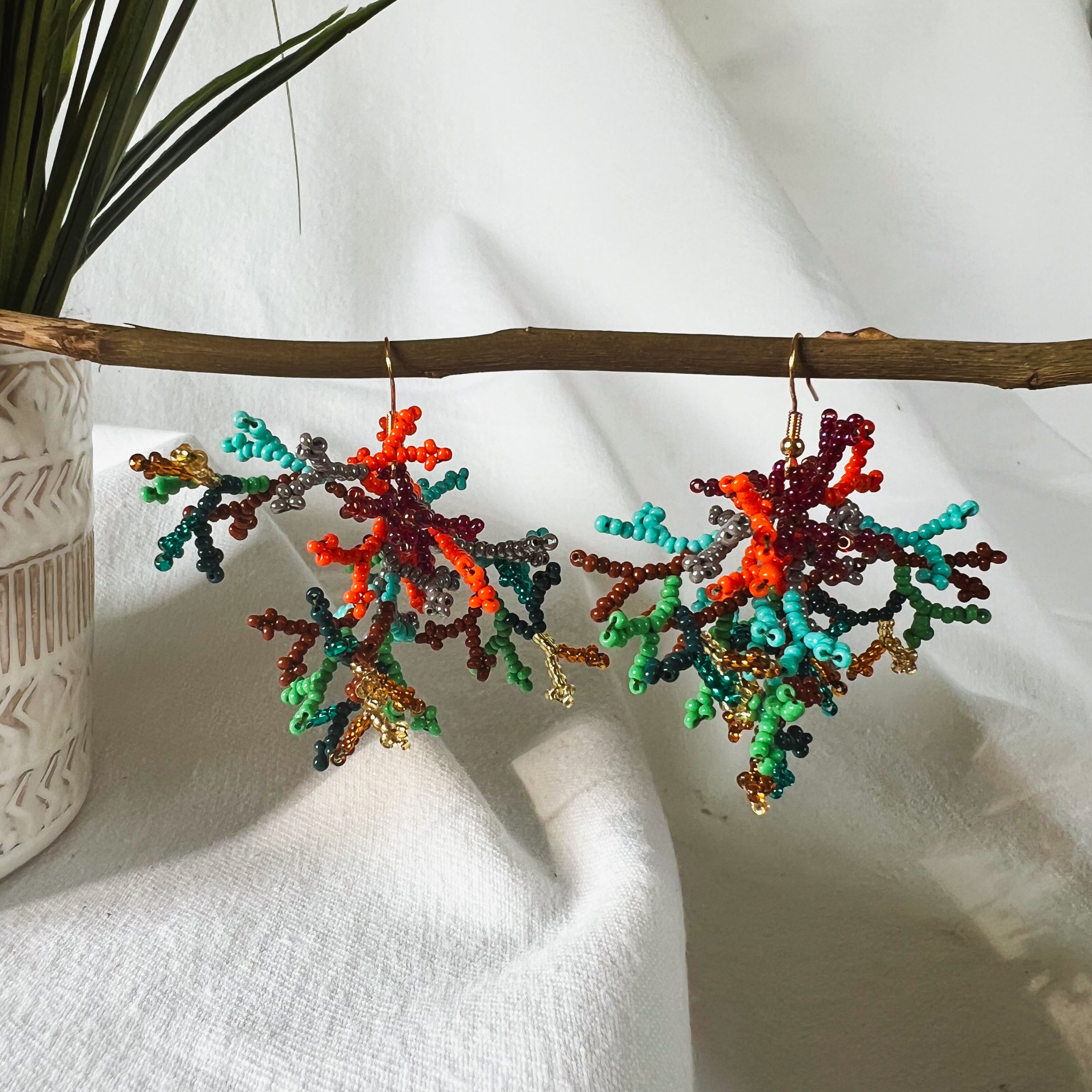 Mini Corals ✻ Inga Beaded Earrings