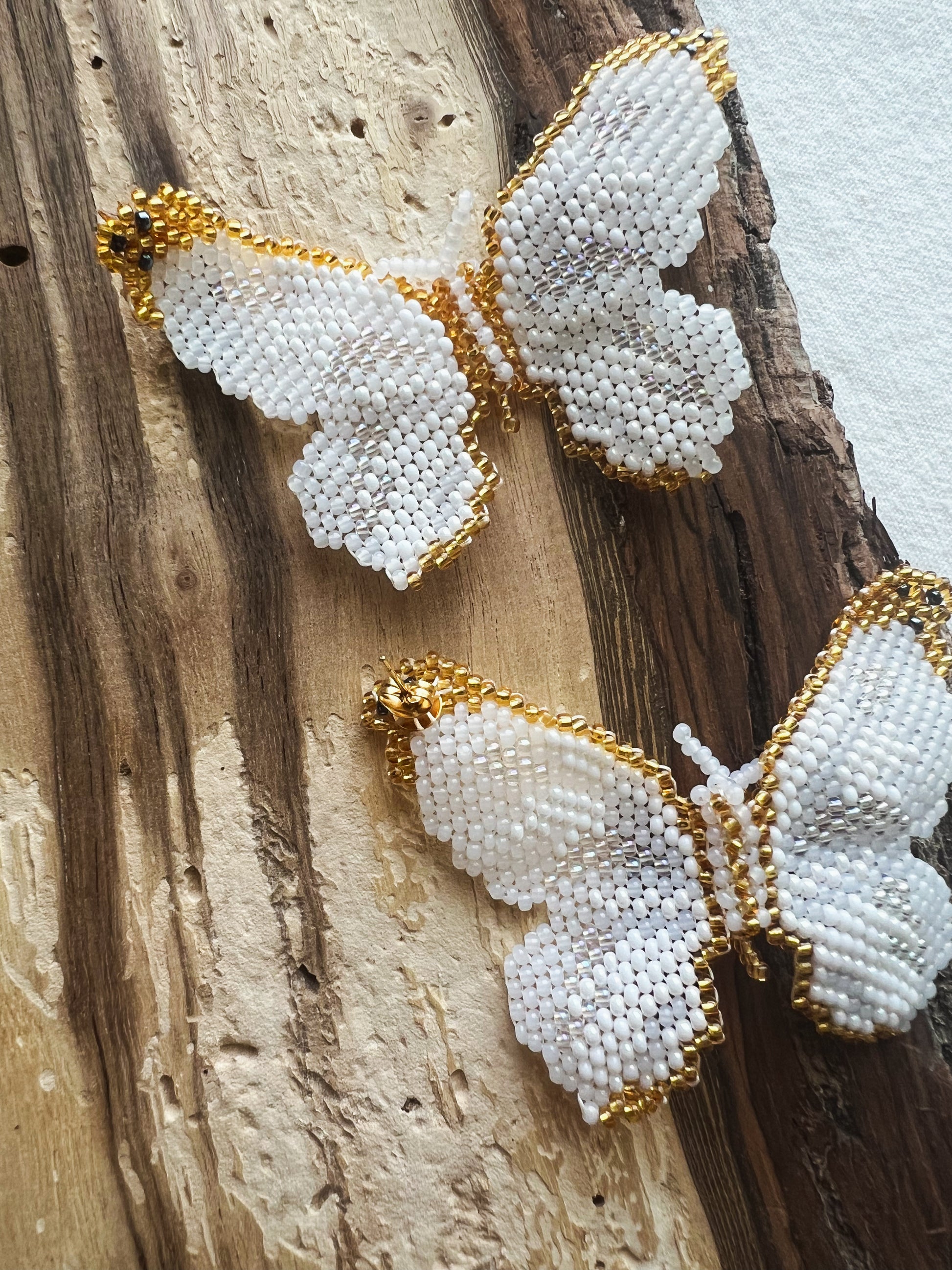 Mariposa ✻ Large Inga Butterfly Beaded Earrings