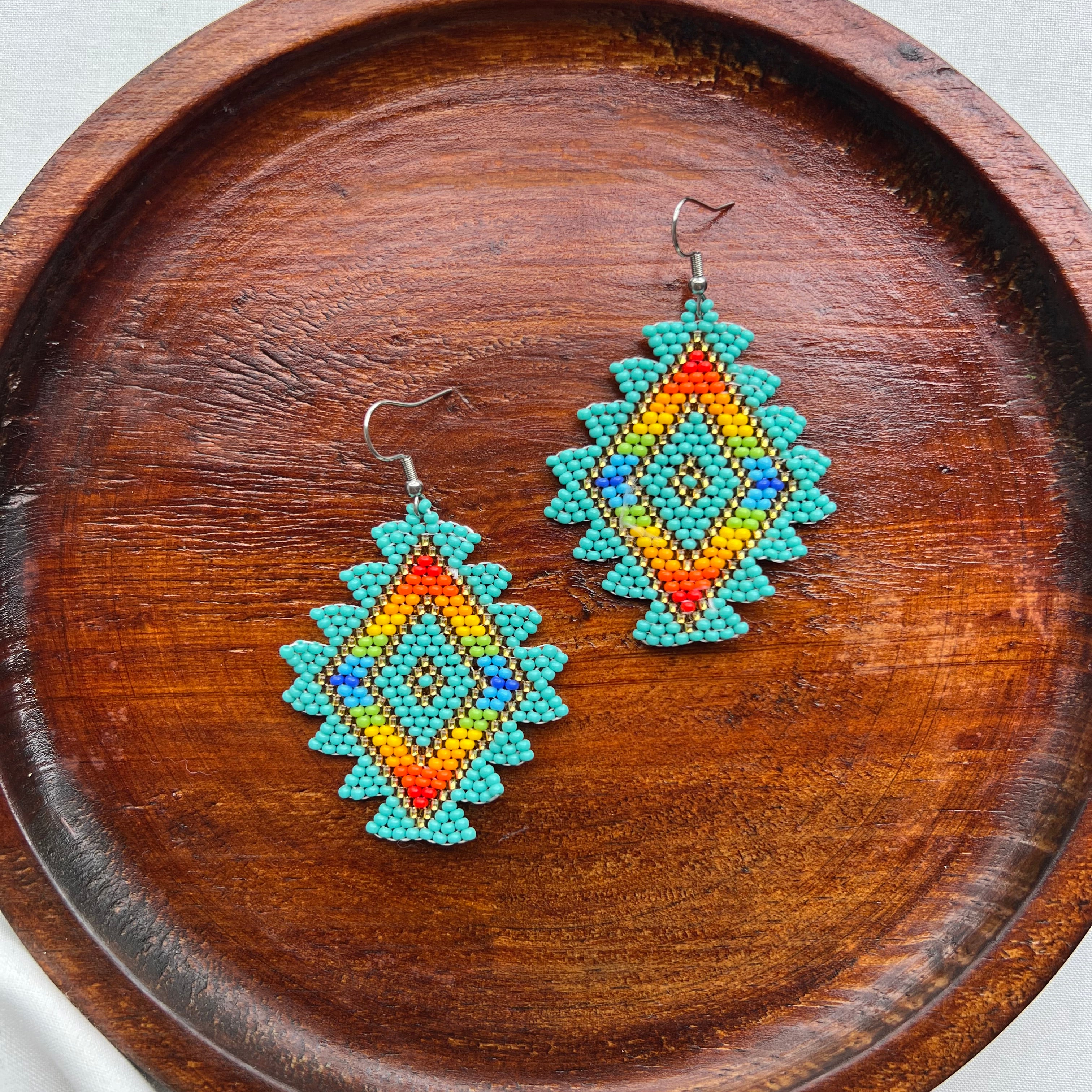 Diamantes (Turquoise) ✻ Misak Beaded Earrings