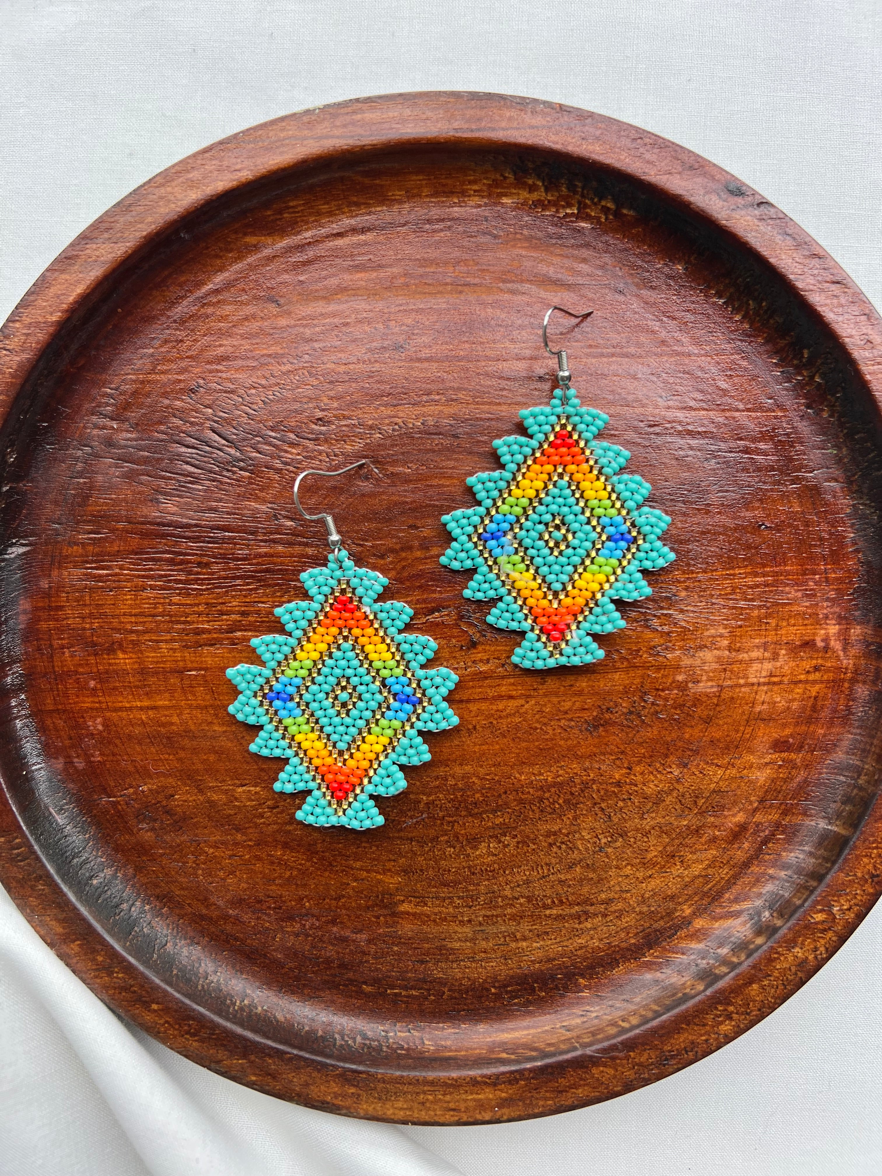 Diamantes (Turquoise) ✻ Misak Beaded Earrings