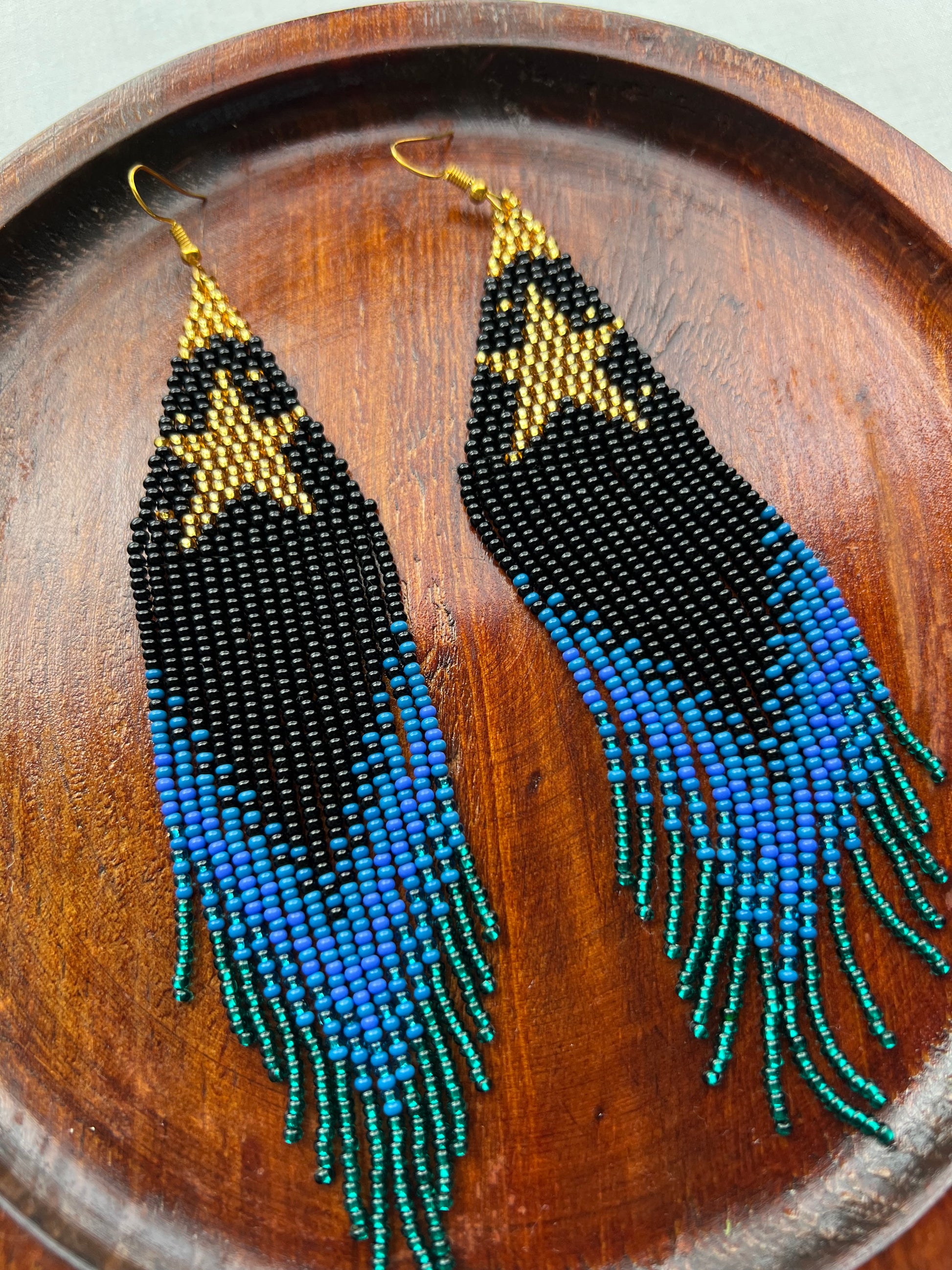 Noche Azul ✻ Misak Beaded Earrings
