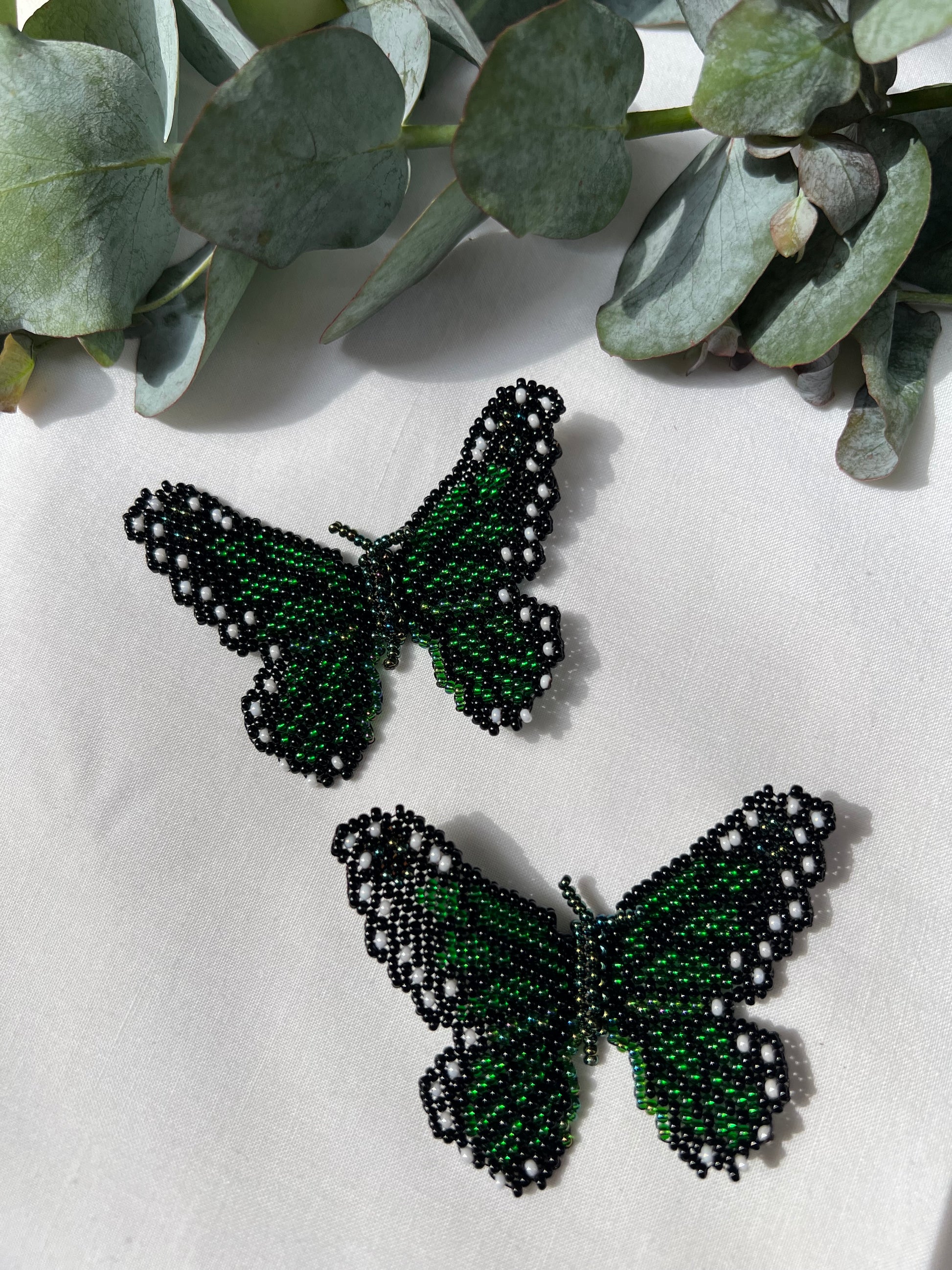 Mariposa ✻ Large Inga Butterfly Beaded Earrings