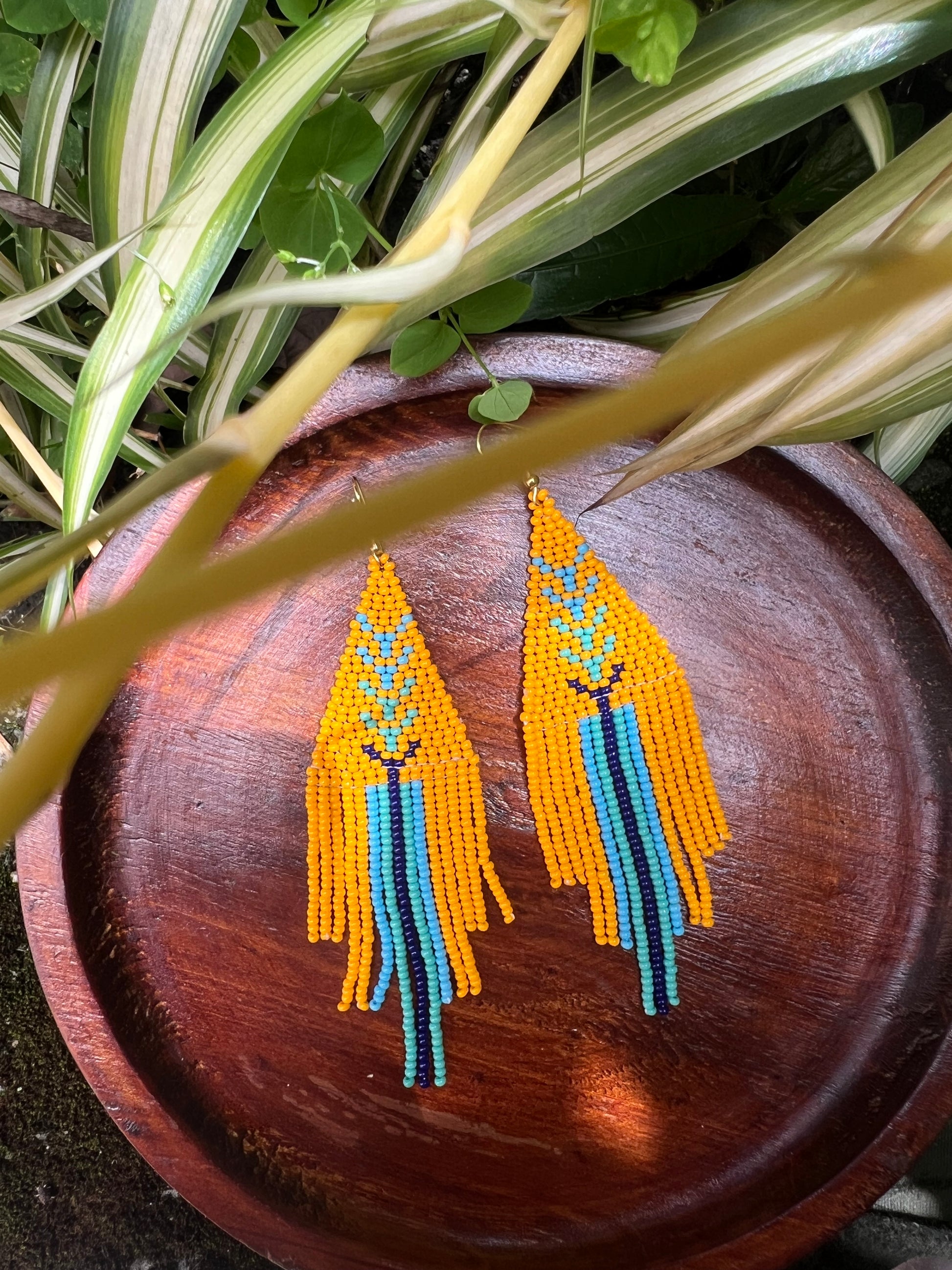 Flechas (Yellow) ✻ Misak Beaded Earrings