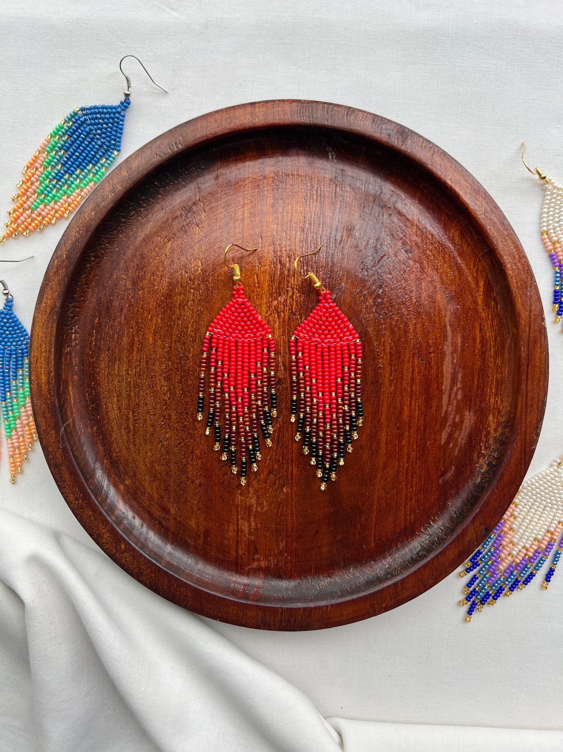 Rays ✻ Misak Beaded Earrings