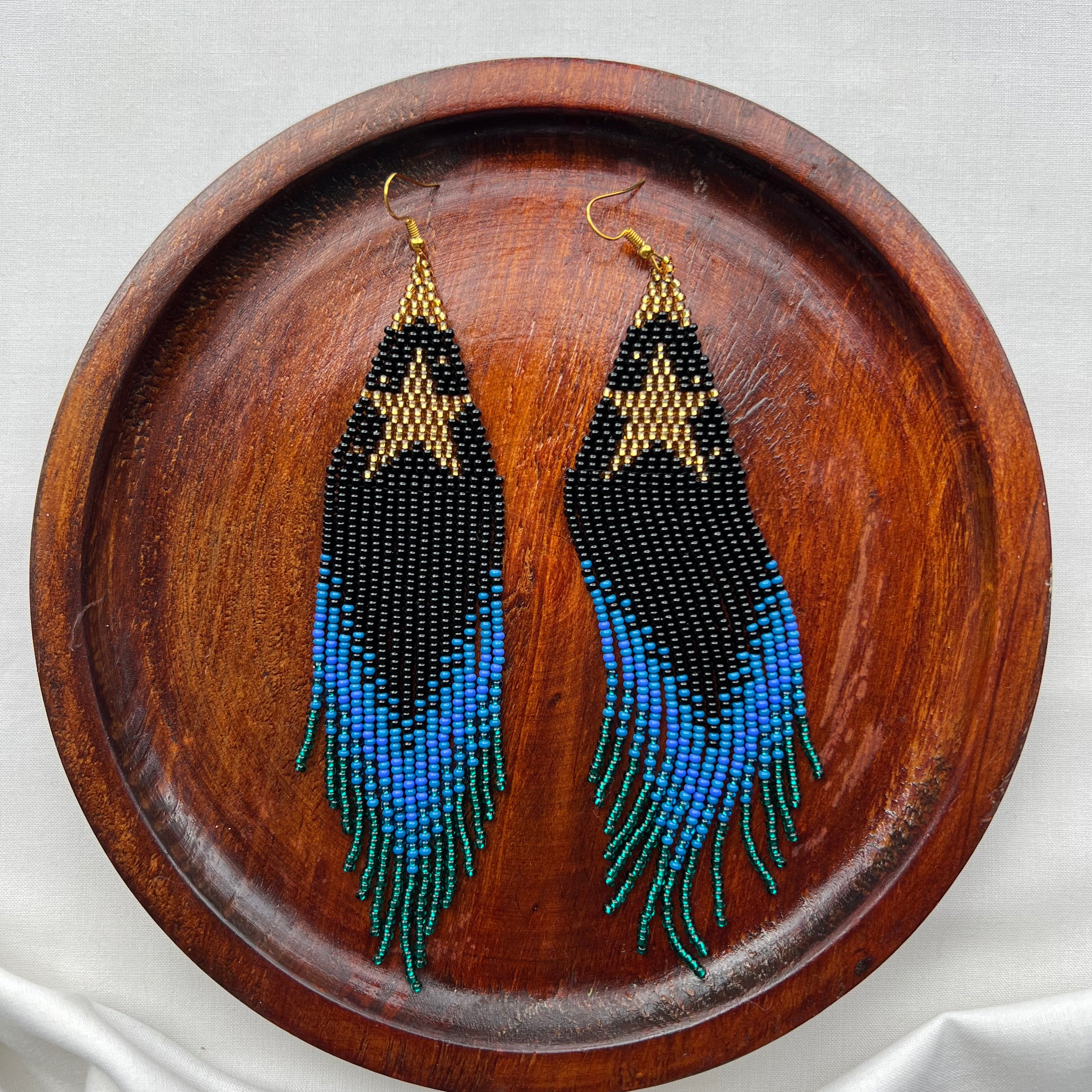 Noche Azul ✻ Misak Beaded Earrings