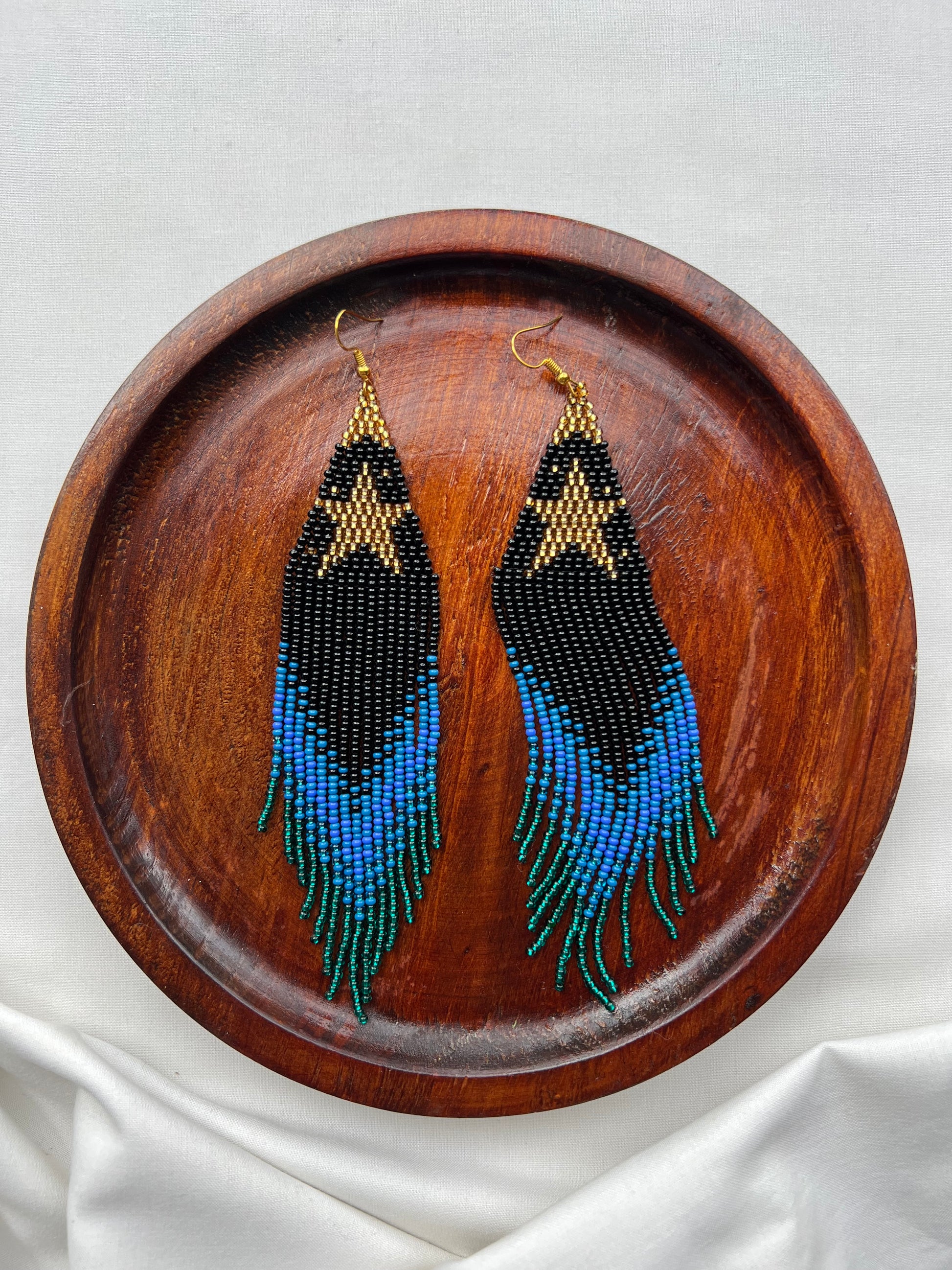 Noche Azul ✻ Misak Beaded Earrings