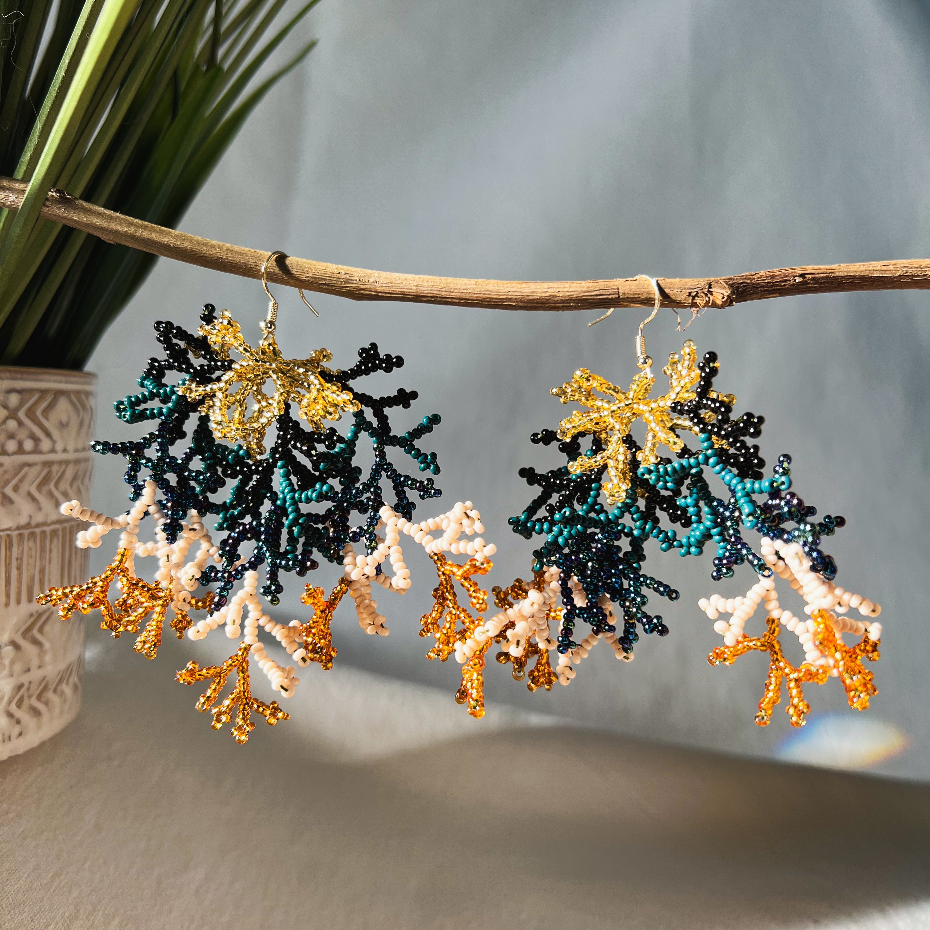 Corals ✻ Inga Beaded Earrings