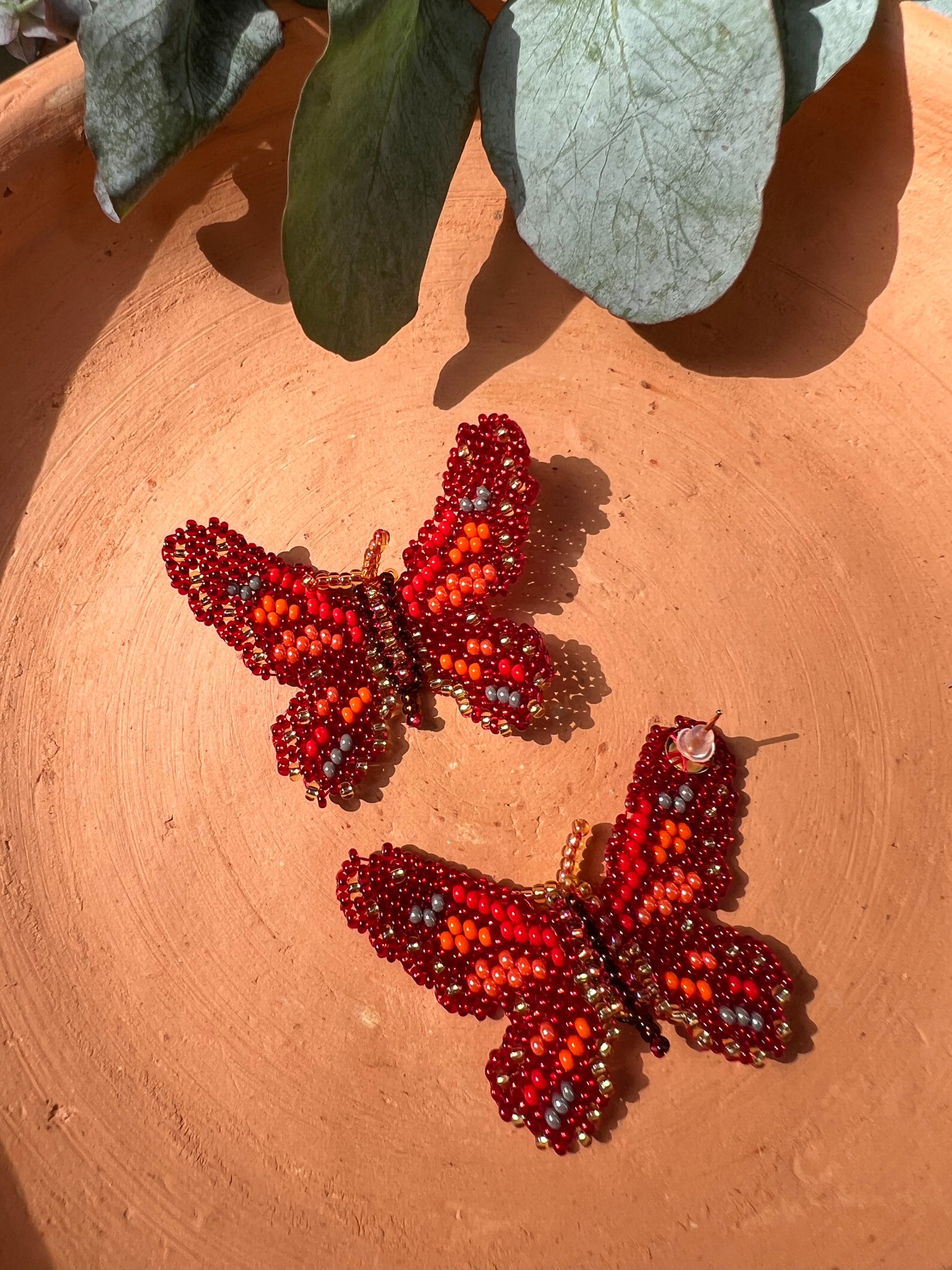 Mariposita ✻ Small Inga Butterfly Beaded Earrings