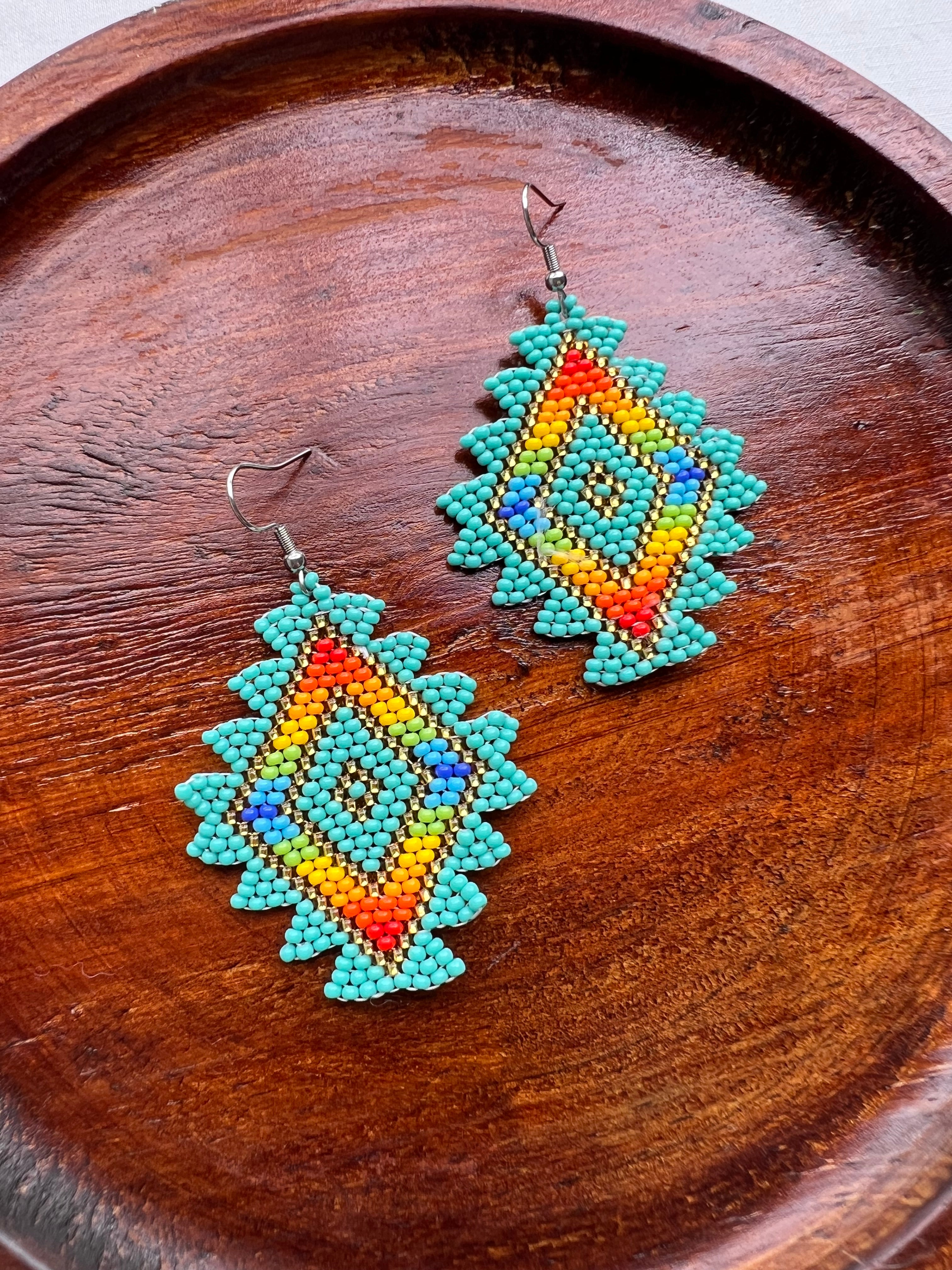 Diamantes (Turquoise) ✻ Misak Beaded Earrings