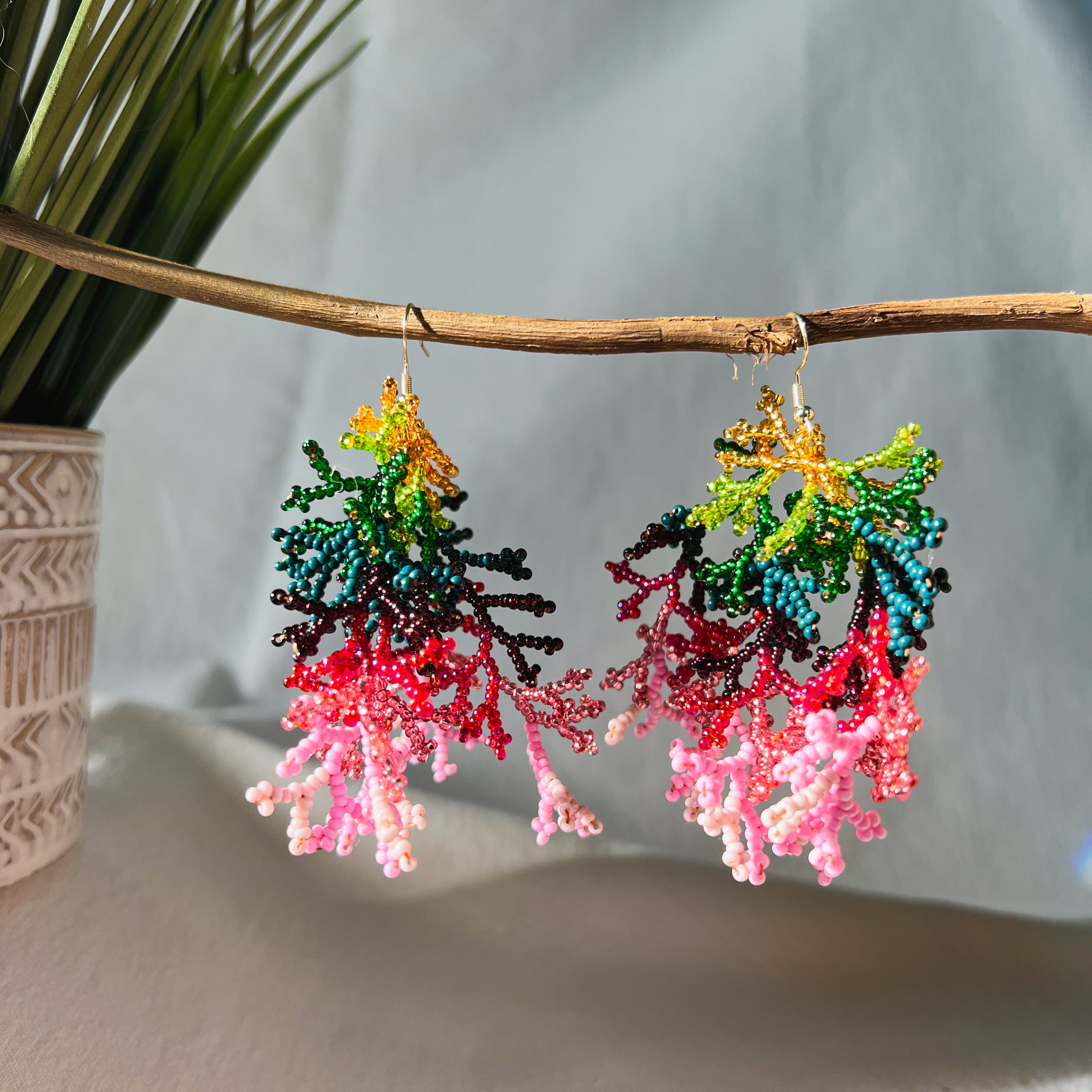 Corals ✻ Inga Beaded Earrings