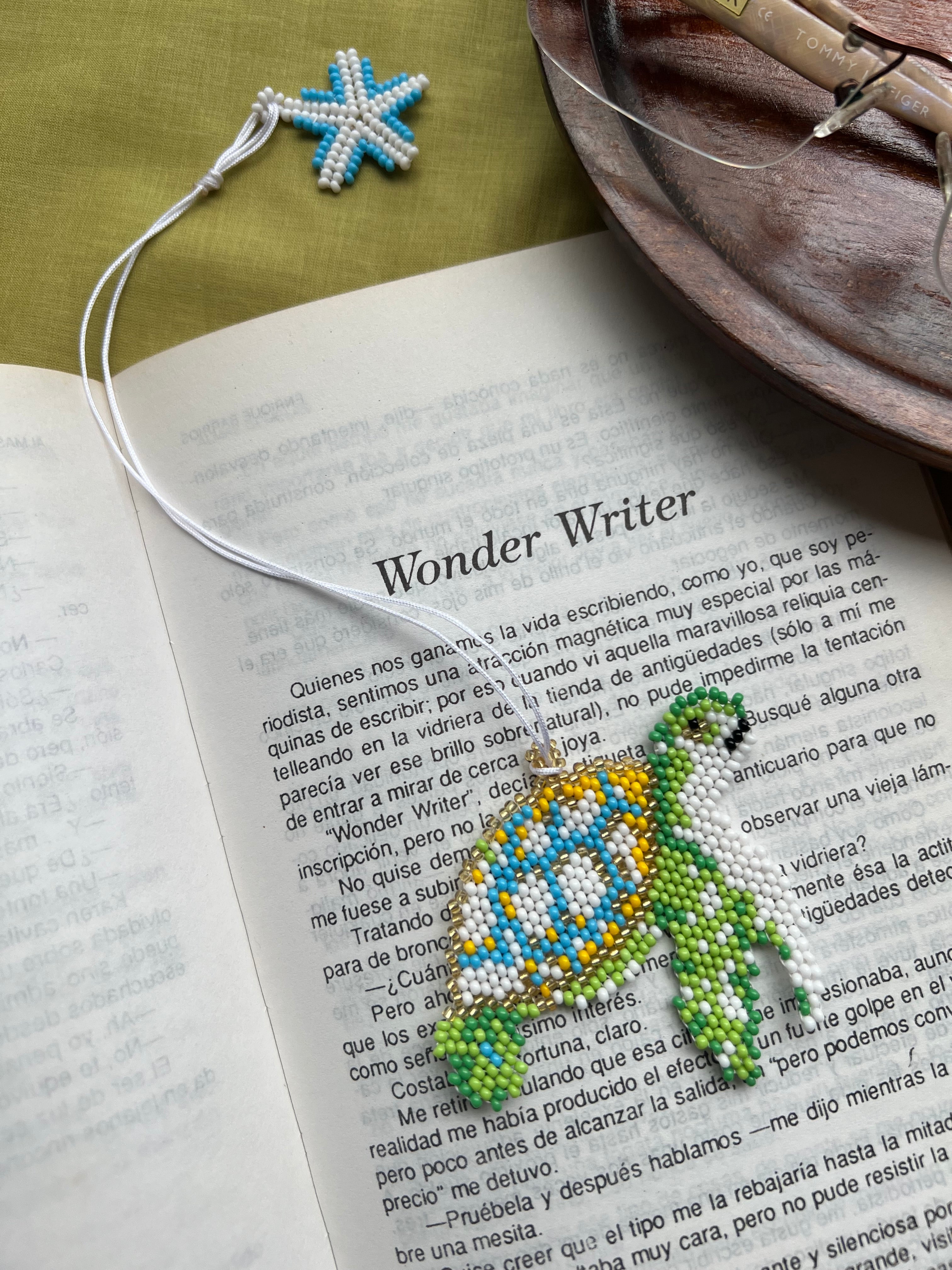 Green Turtle Bookmark ✻ Hand Beaded by Embera Artisans