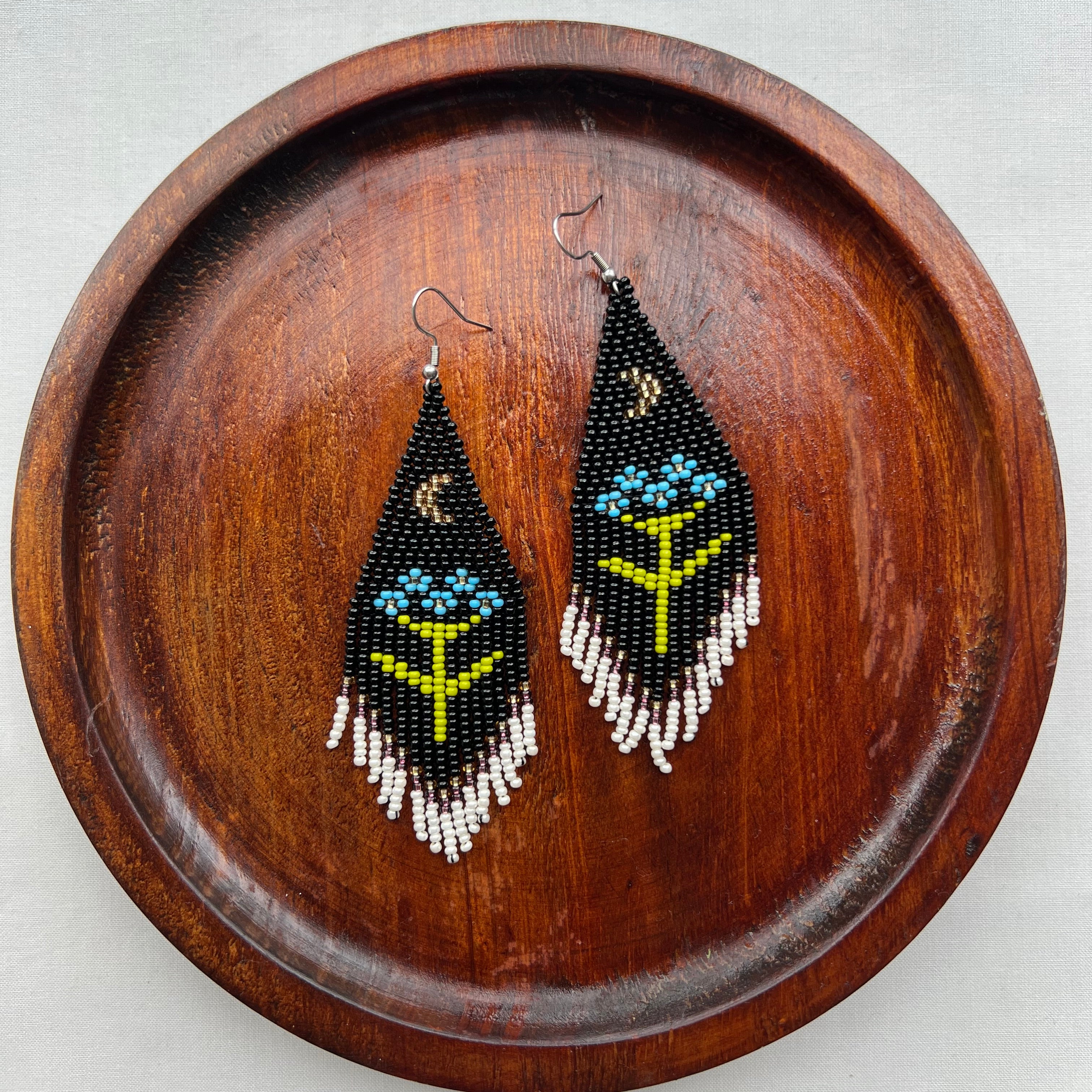 Lunar Blossom ✻ Misak Beaded Earrings