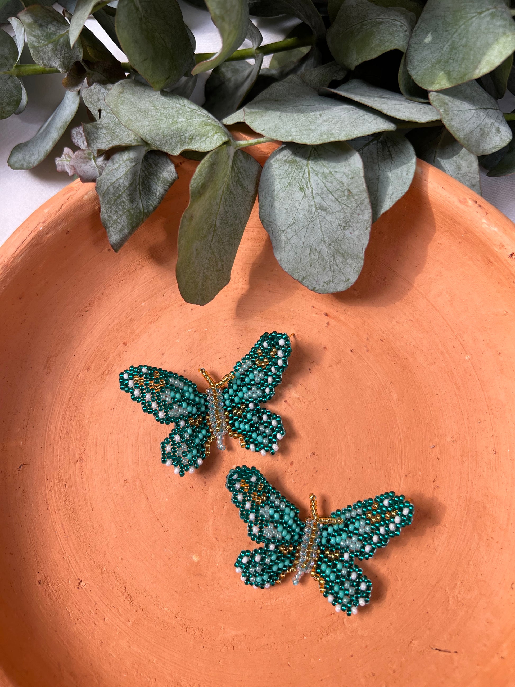 Mariposita ✻ Small Inga Butterfly Beaded Earrings