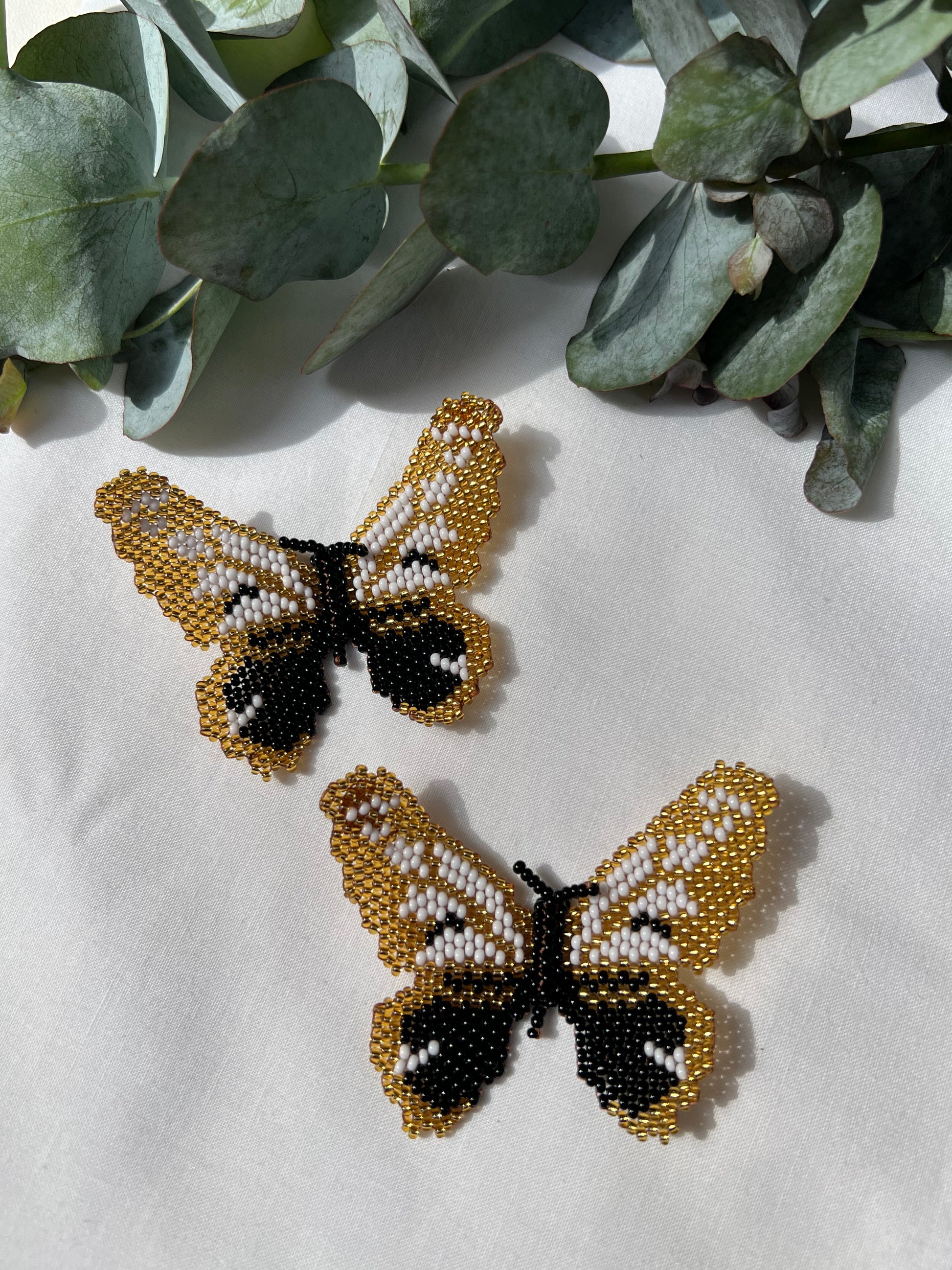 Mariposa ✻ Large Inga Butterfly Beaded Earrings