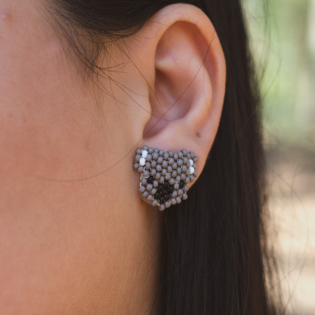 Koala Studs ✻ Embera Beaded Earrings