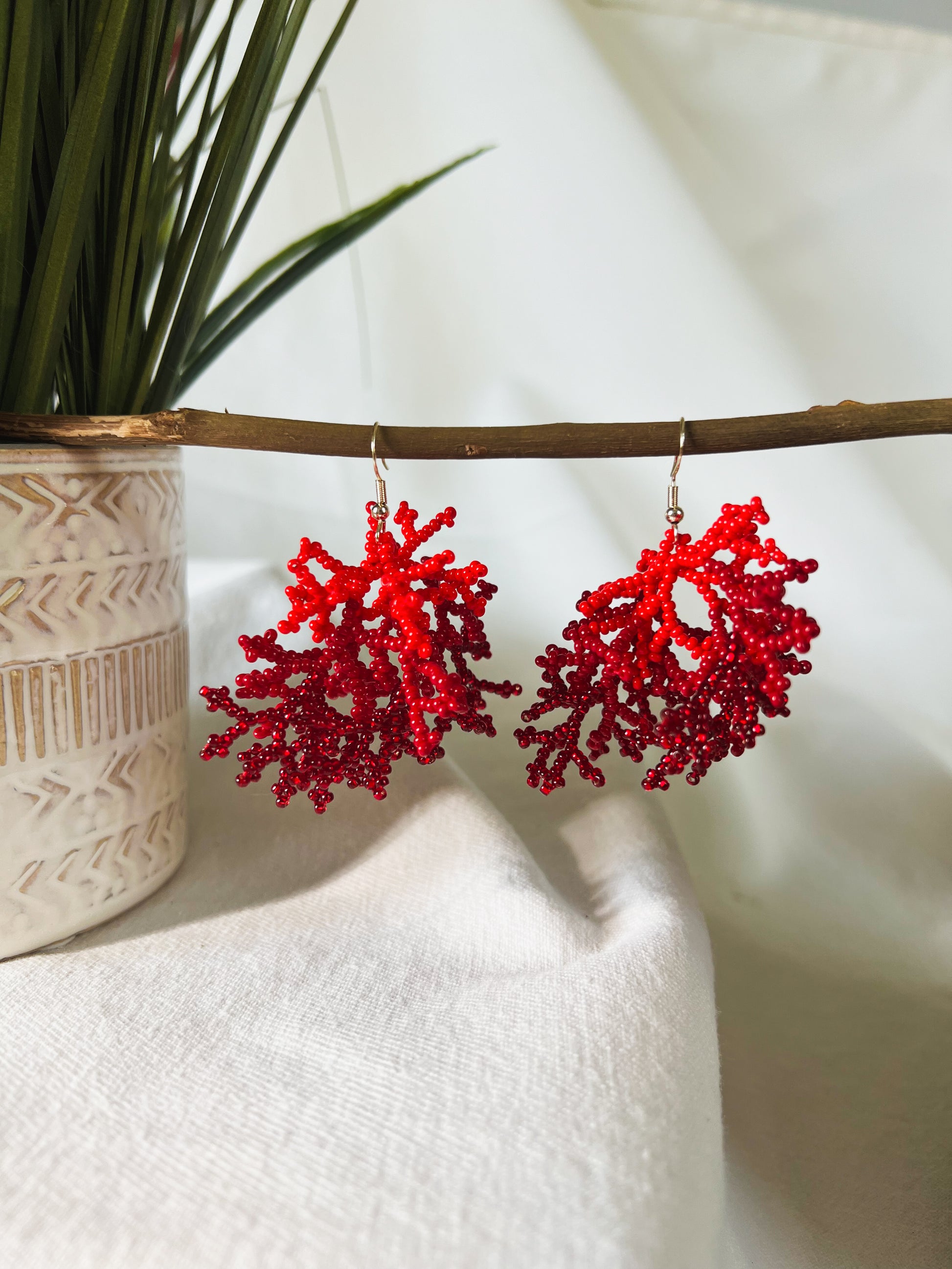 Mini Corals ✻ Inga Beaded Earrings