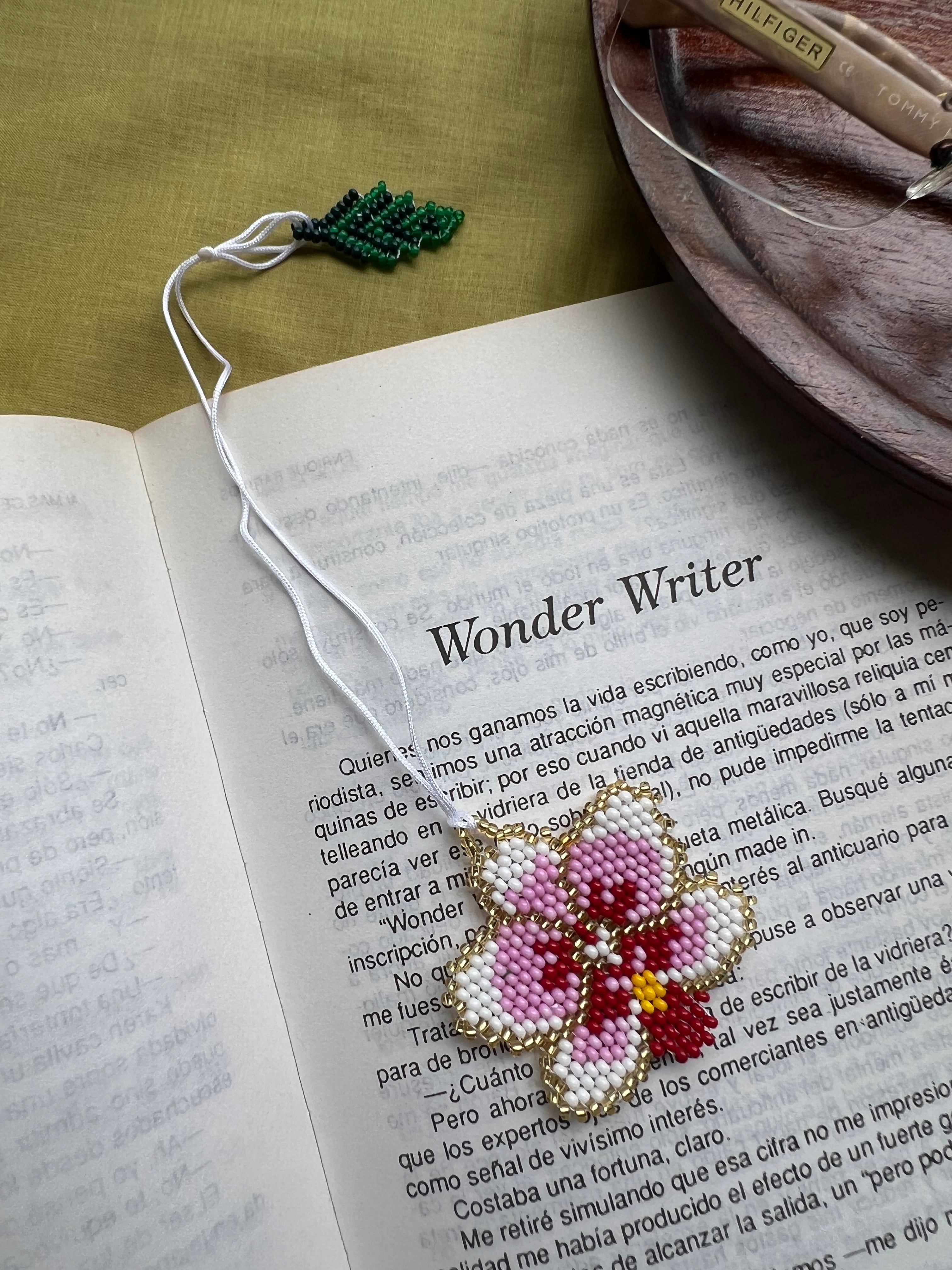 Pink Orchid Bookmark ✻ Hand Beaded by Embera Artisans