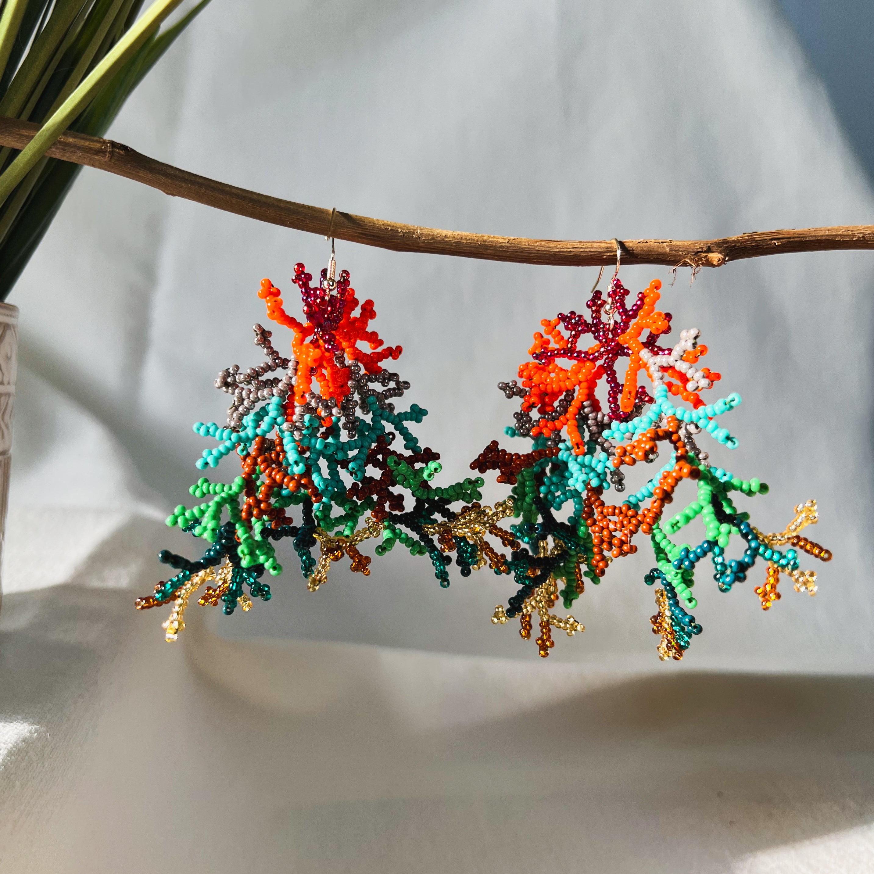 Corals ✻ Inga Beaded Earrings
